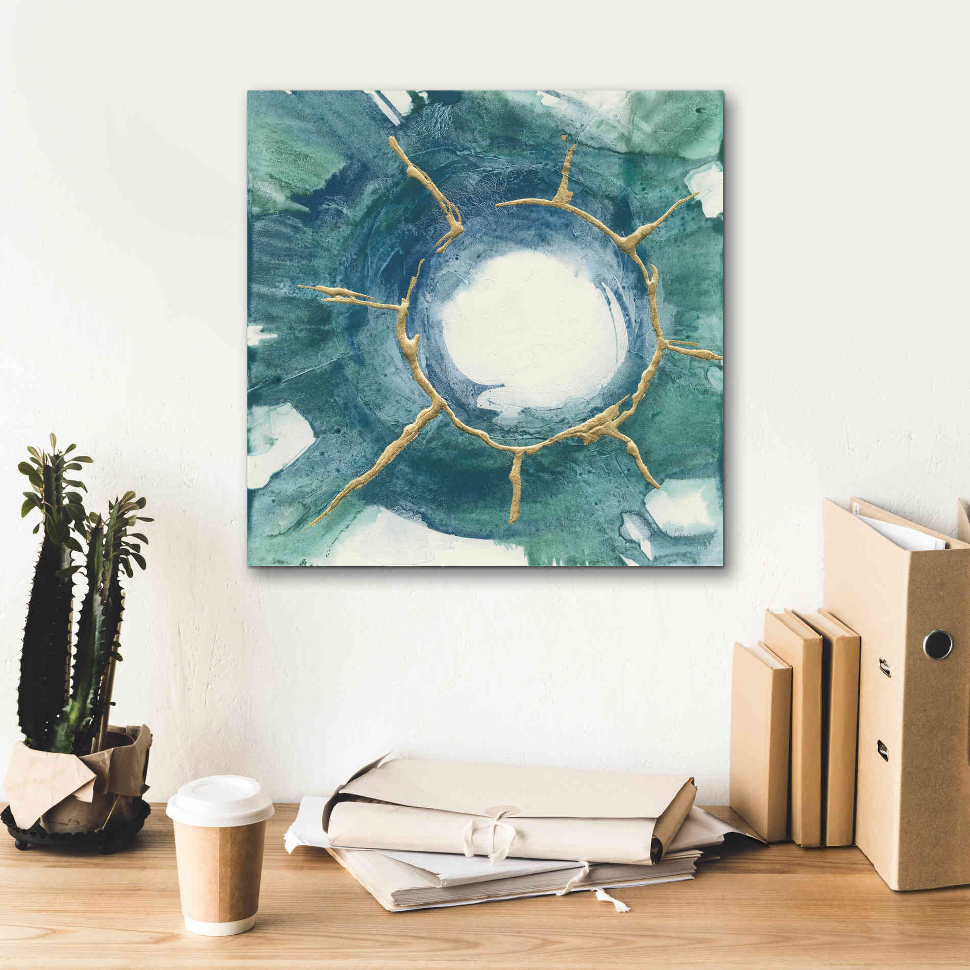 'Dharma Wheel I' by Chris Paschke, Giclee Canvas Wall Art,18 x 18