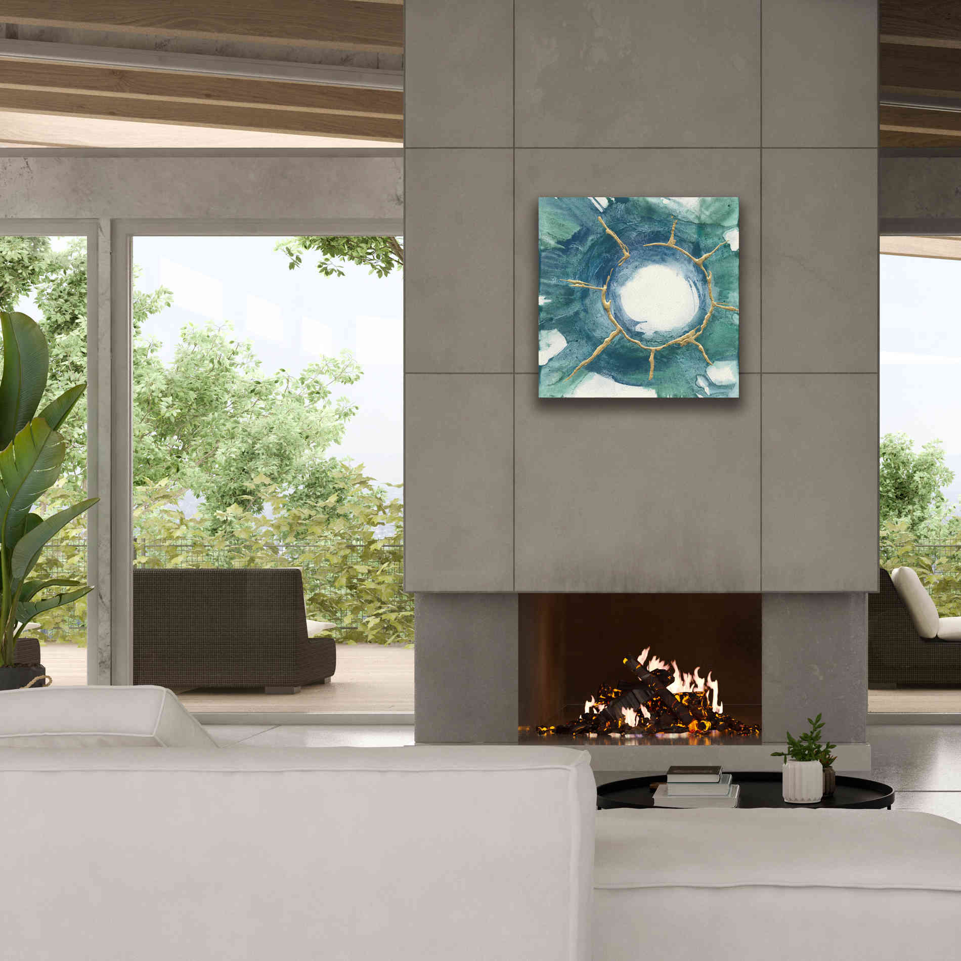 'Dharma Wheel I' by Chris Paschke, Giclee Canvas Wall Art,26 x 26