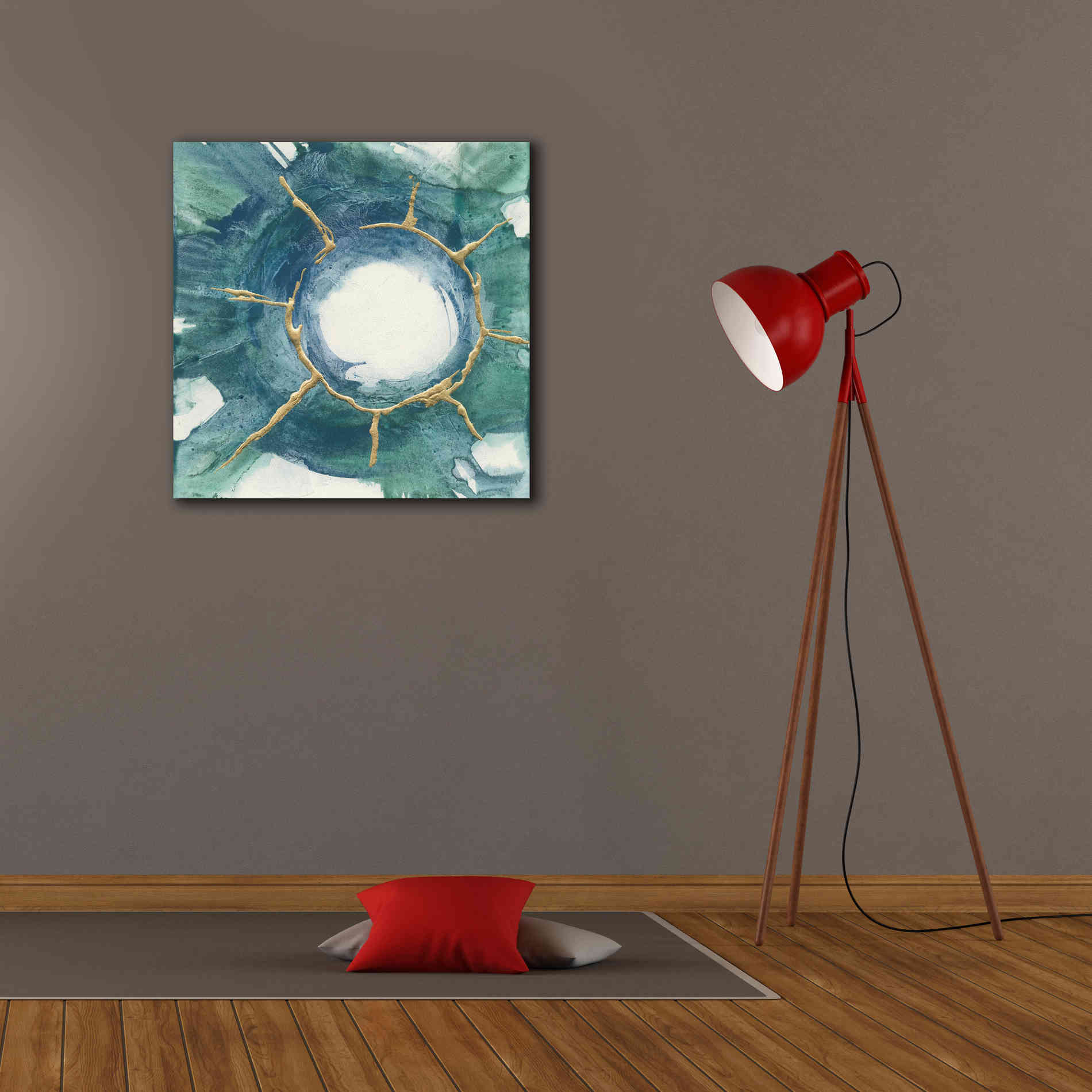 'Dharma Wheel I' by Chris Paschke, Giclee Canvas Wall Art,26 x 26