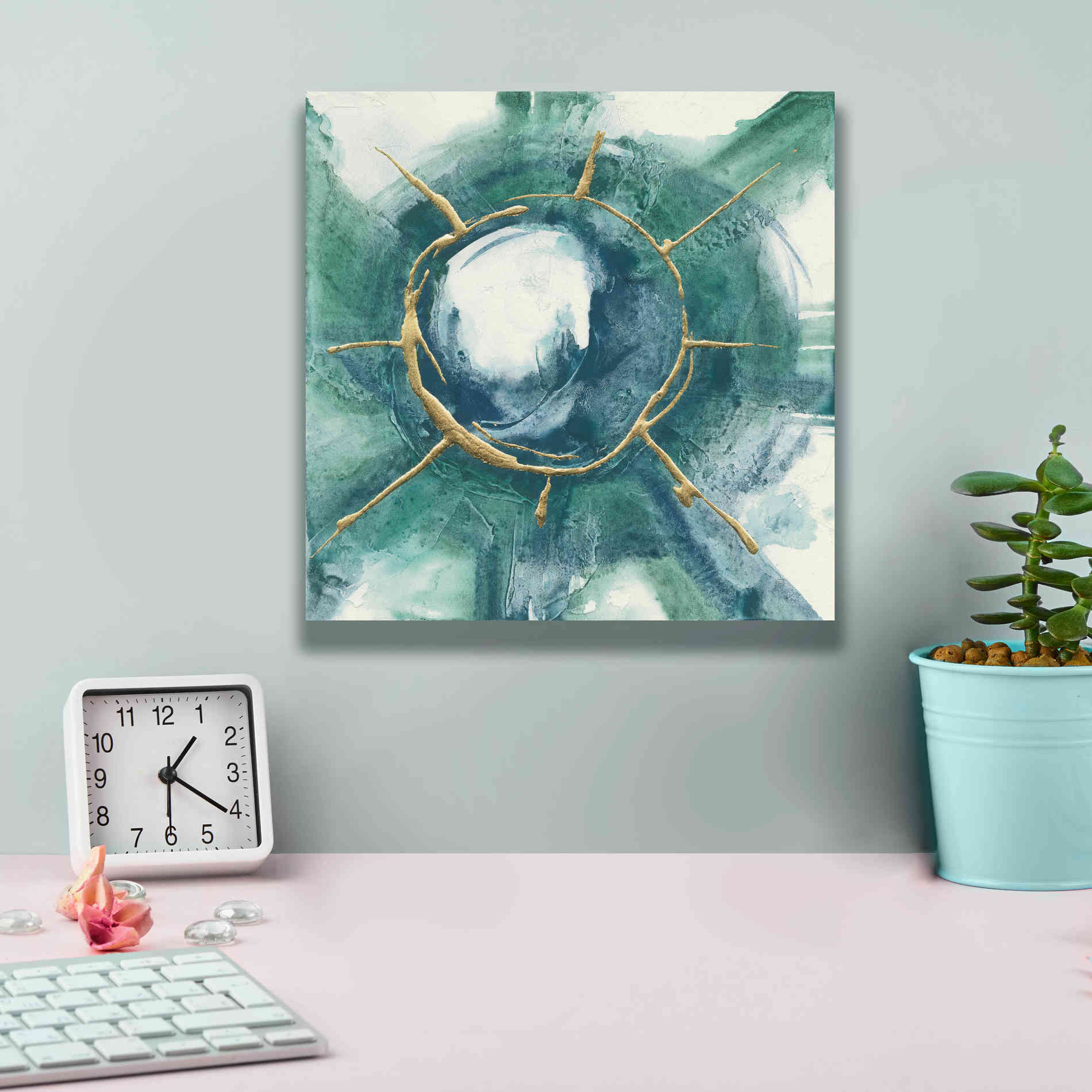 'Dharma Wheel II' by Chris Paschke, Giclee Canvas Wall Art,12 x 12