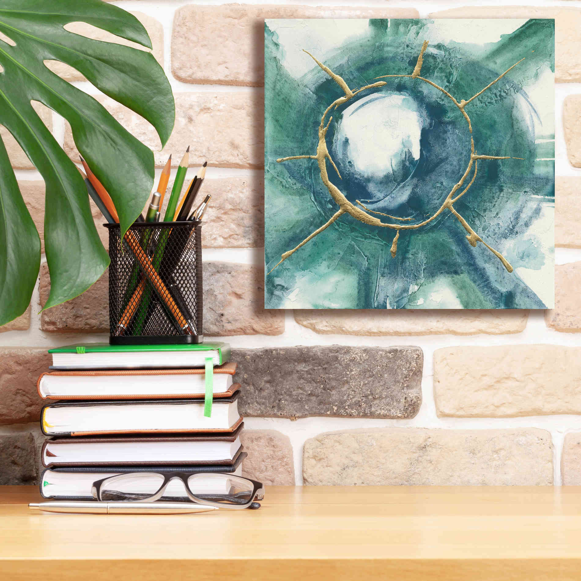 'Dharma Wheel II' by Chris Paschke, Giclee Canvas Wall Art,12 x 12