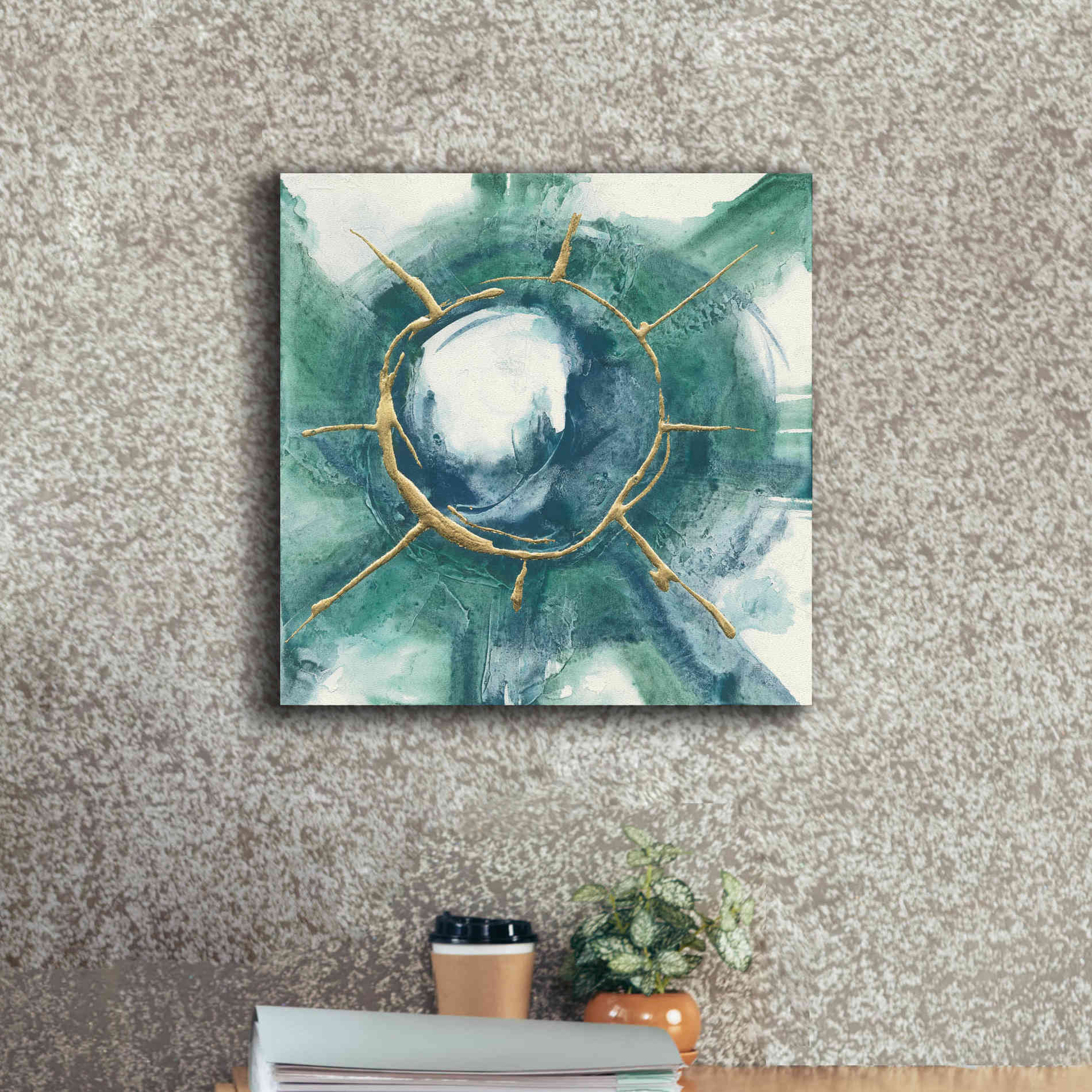 'Dharma Wheel II' by Chris Paschke, Giclee Canvas Wall Art,18 x 18