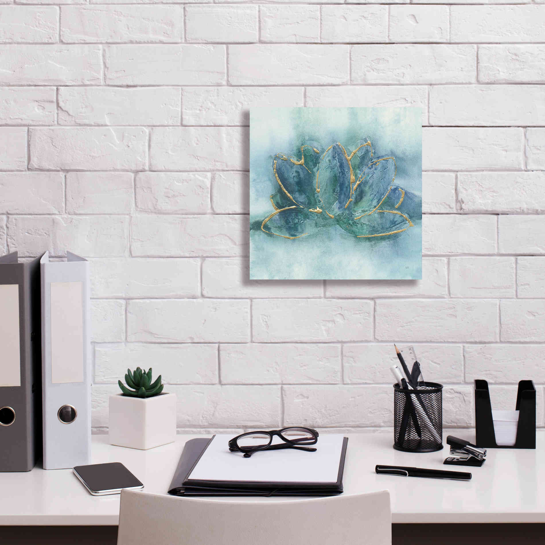 'Buddha Lotus' by Chris Paschke, Giclee Canvas Wall Art,12 x 12