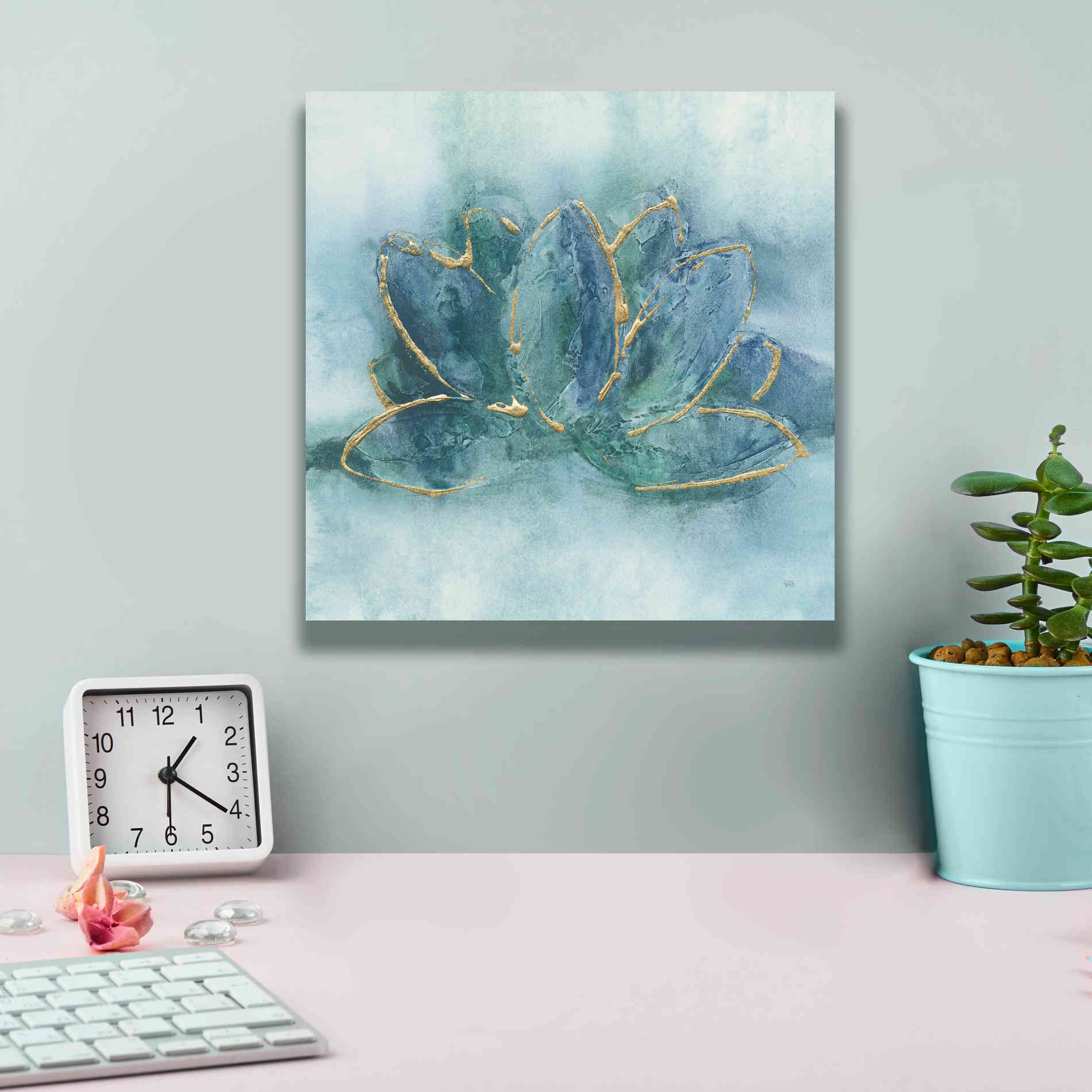 'Buddha Lotus' by Chris Paschke, Giclee Canvas Wall Art,12 x 12