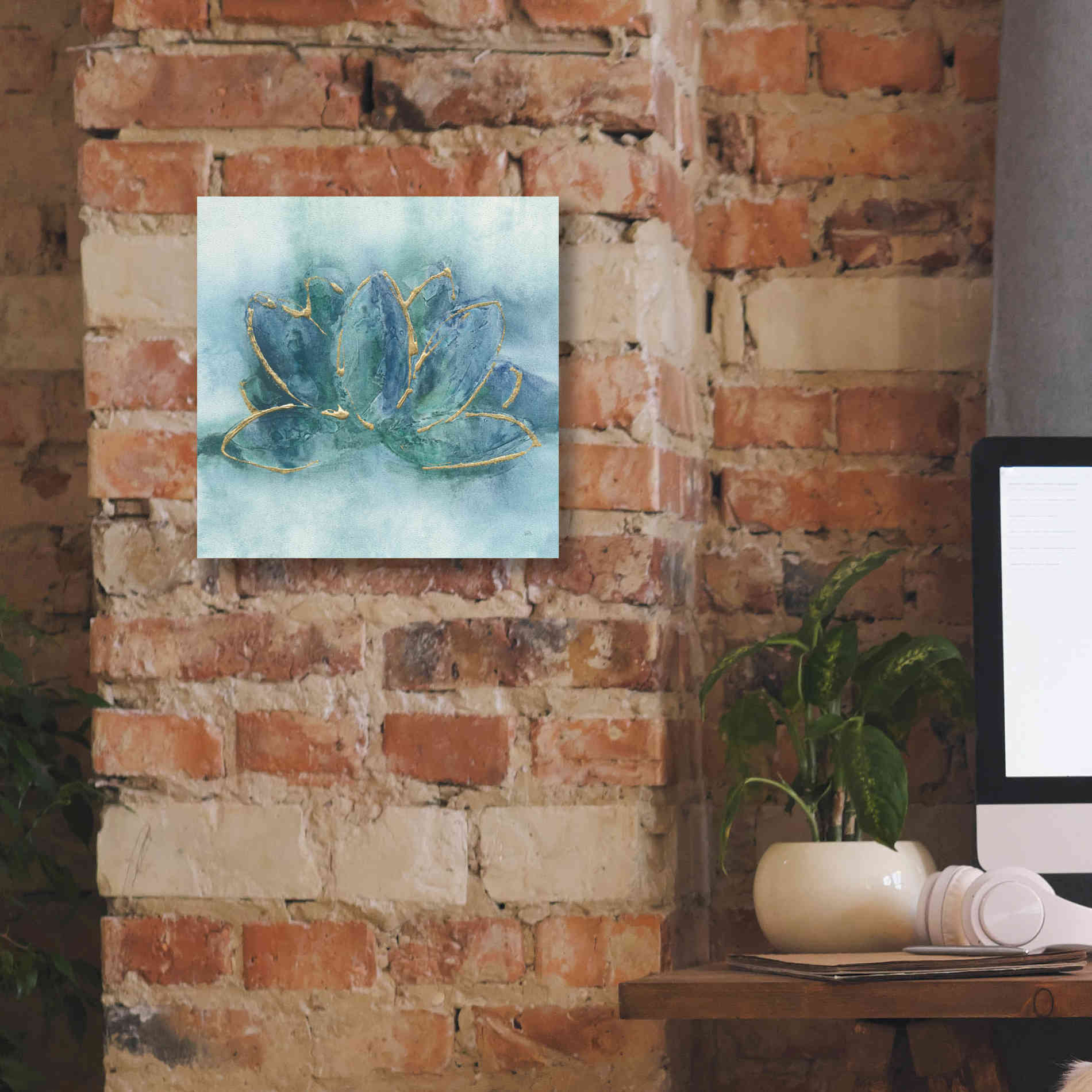 'Buddha Lotus' by Chris Paschke, Giclee Canvas Wall Art,12 x 12