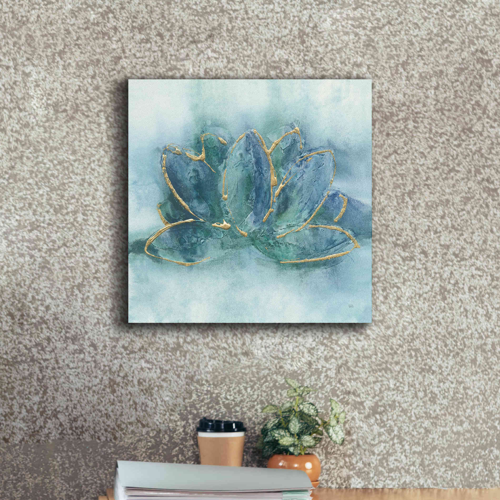 'Buddha Lotus' by Chris Paschke, Giclee Canvas Wall Art,18 x 18