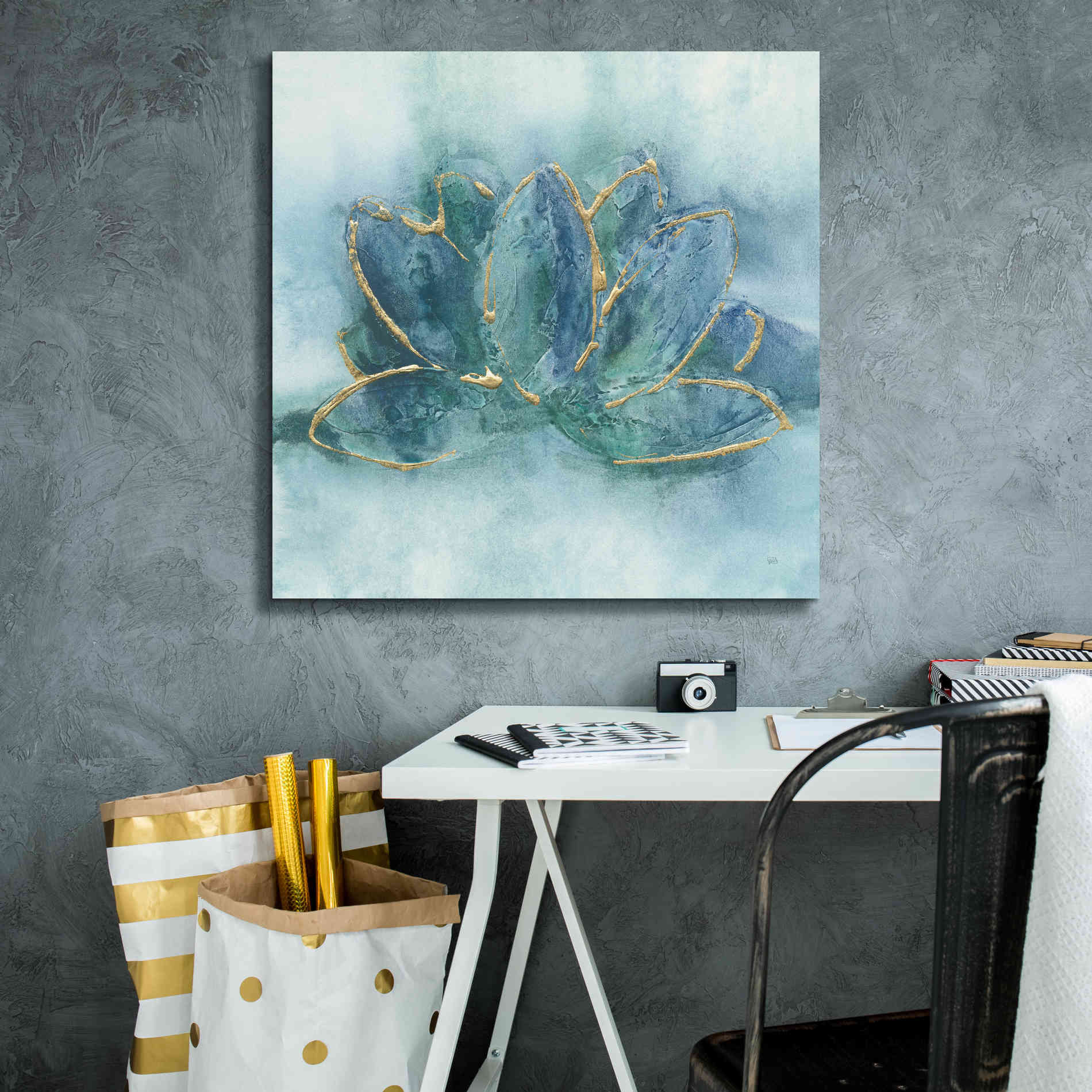 'Buddha Lotus' by Chris Paschke, Giclee Canvas Wall Art,26 x 26