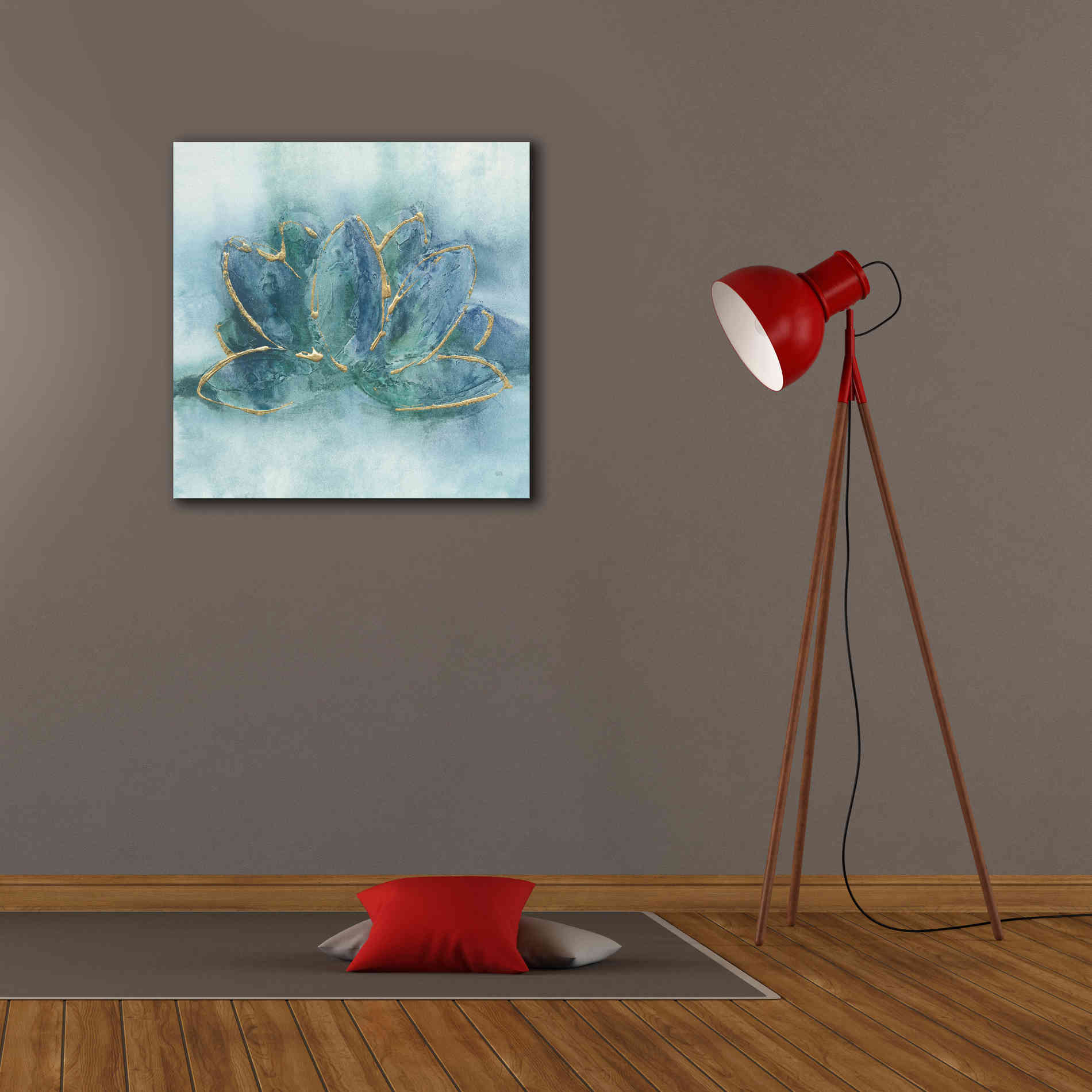 'Buddha Lotus' by Chris Paschke, Giclee Canvas Wall Art,26 x 26