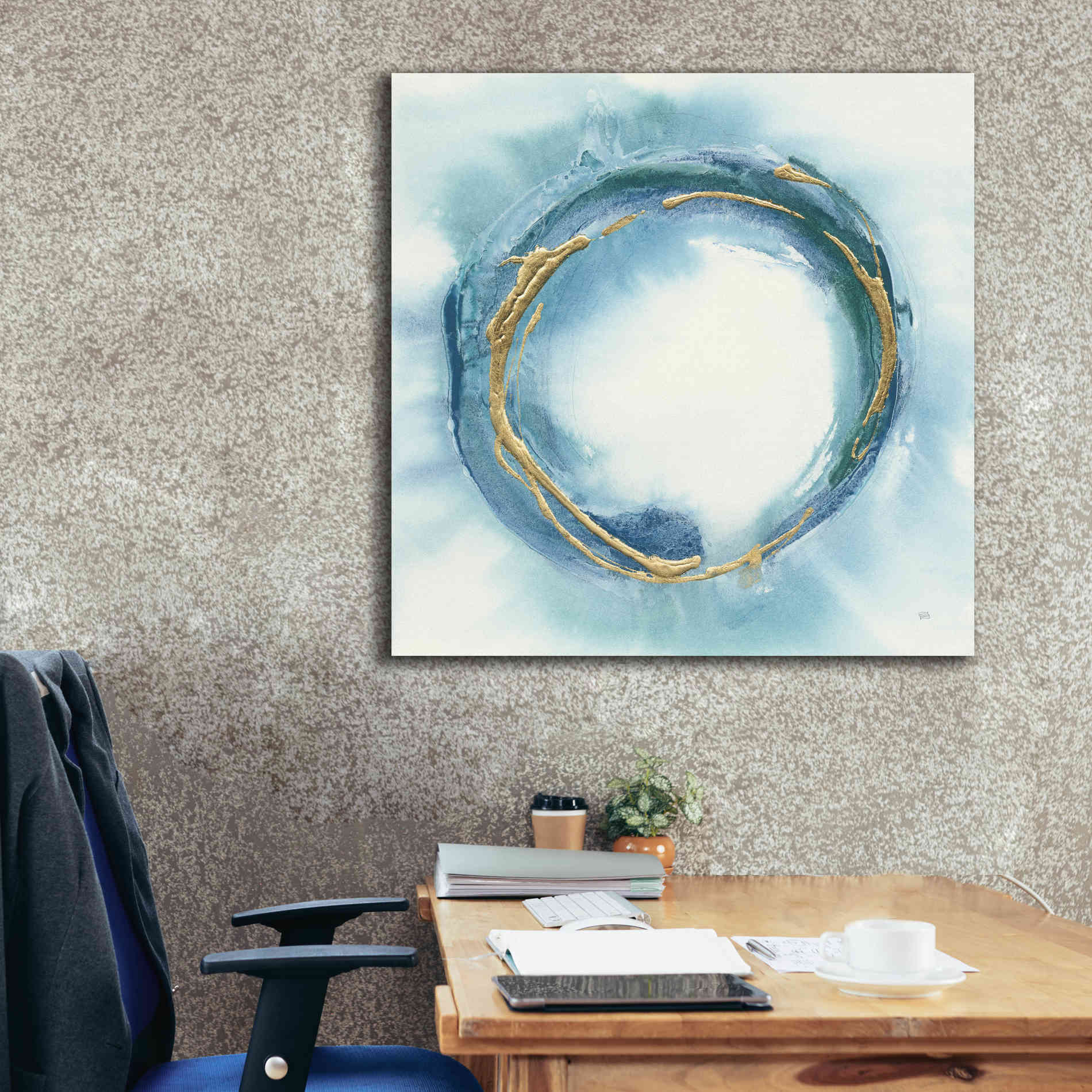 'Buddha Enso' by Chris Paschke, Giclee Canvas Wall Art,37 x 37