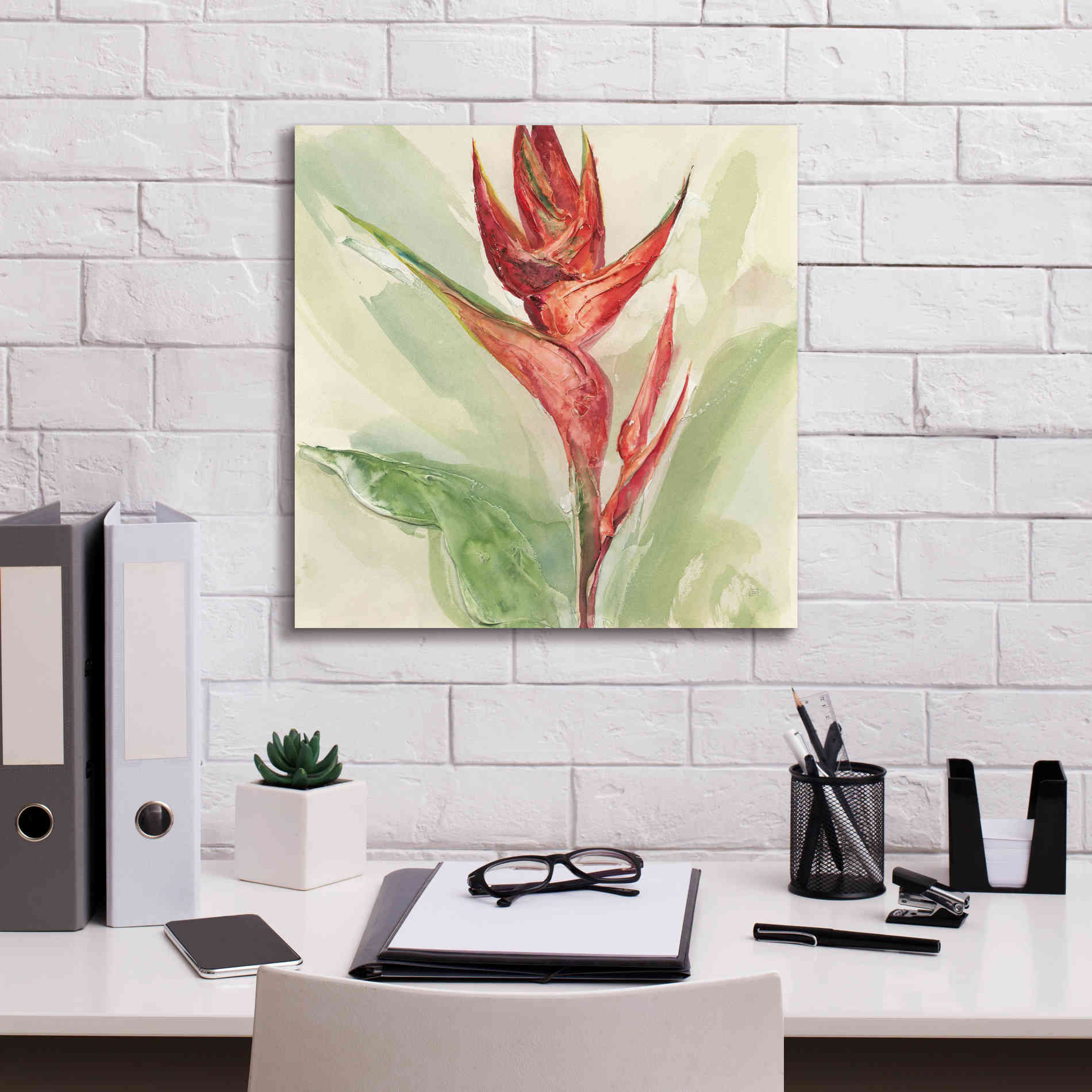 'Exotic Flower IV' by Chris Paschke, Giclee Canvas Wall Art,18 x 18