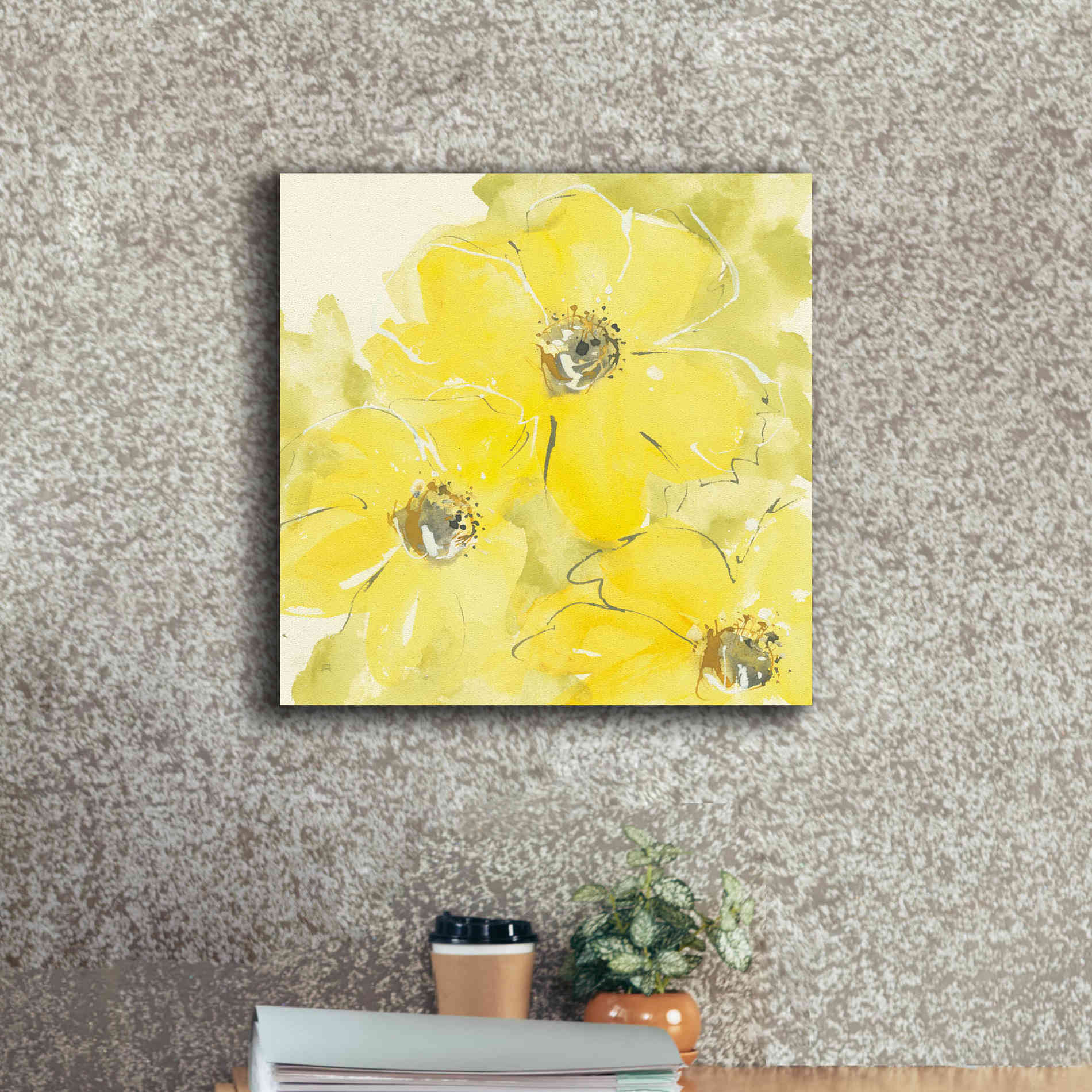 'Sunshine Cosmos I' by Chris Paschke, Giclee Canvas Wall Art,18 x 18