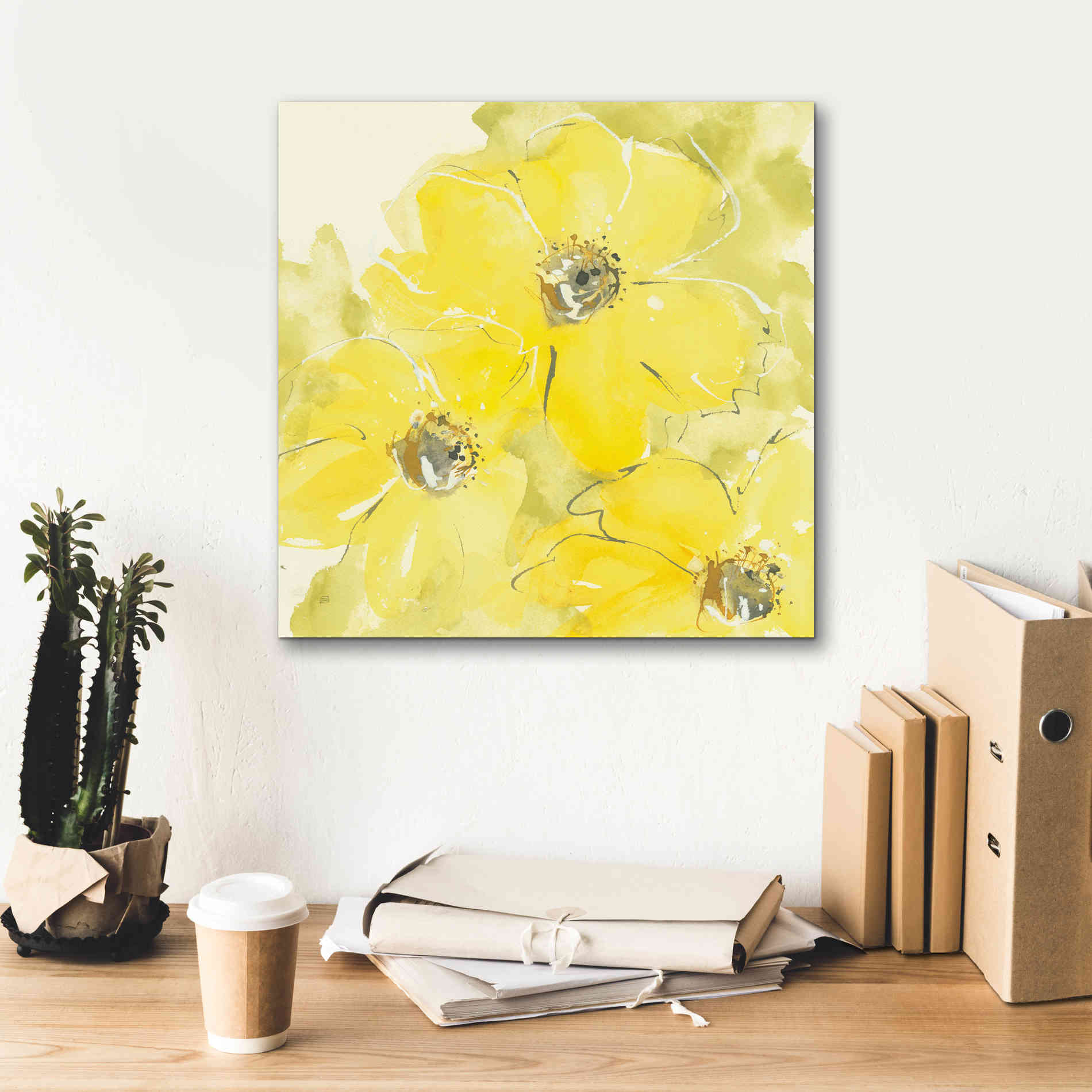 'Sunshine Cosmos I' by Chris Paschke, Giclee Canvas Wall Art,18 x 18