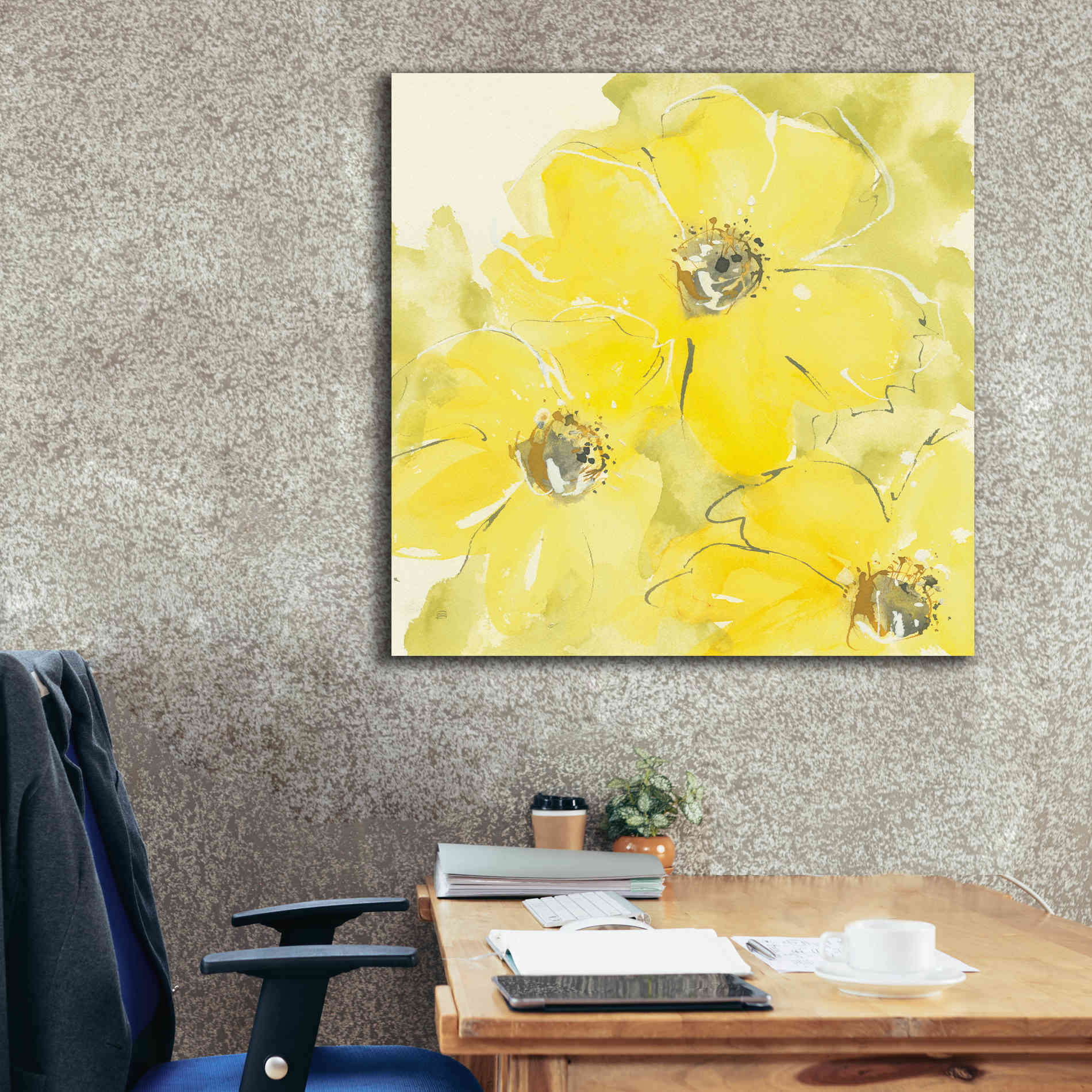 'Sunshine Cosmos I' by Chris Paschke, Giclee Canvas Wall Art,37 x 37