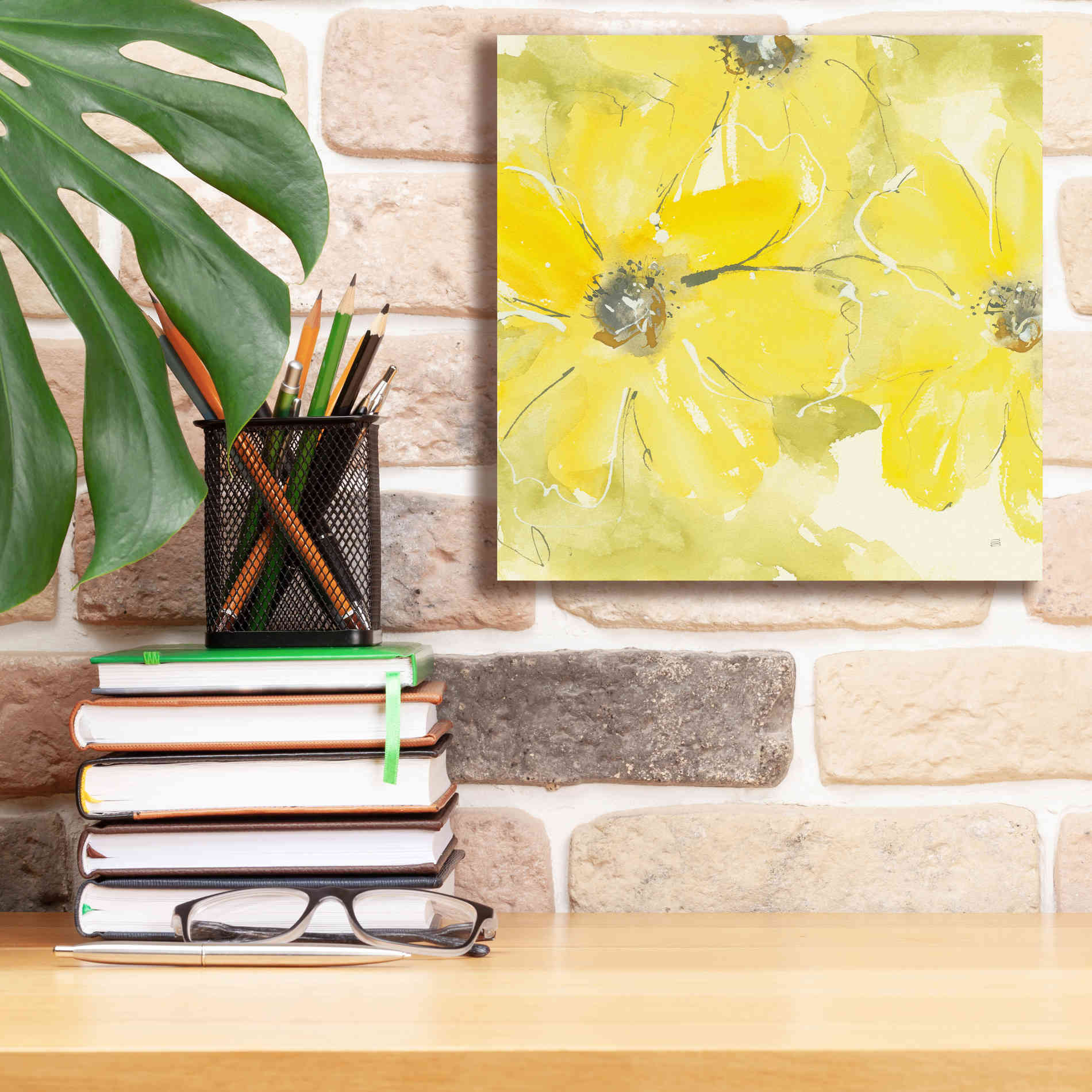 'Sunshine Cosmos II' by Chris Paschke, Giclee Canvas Wall Art,12 x 12