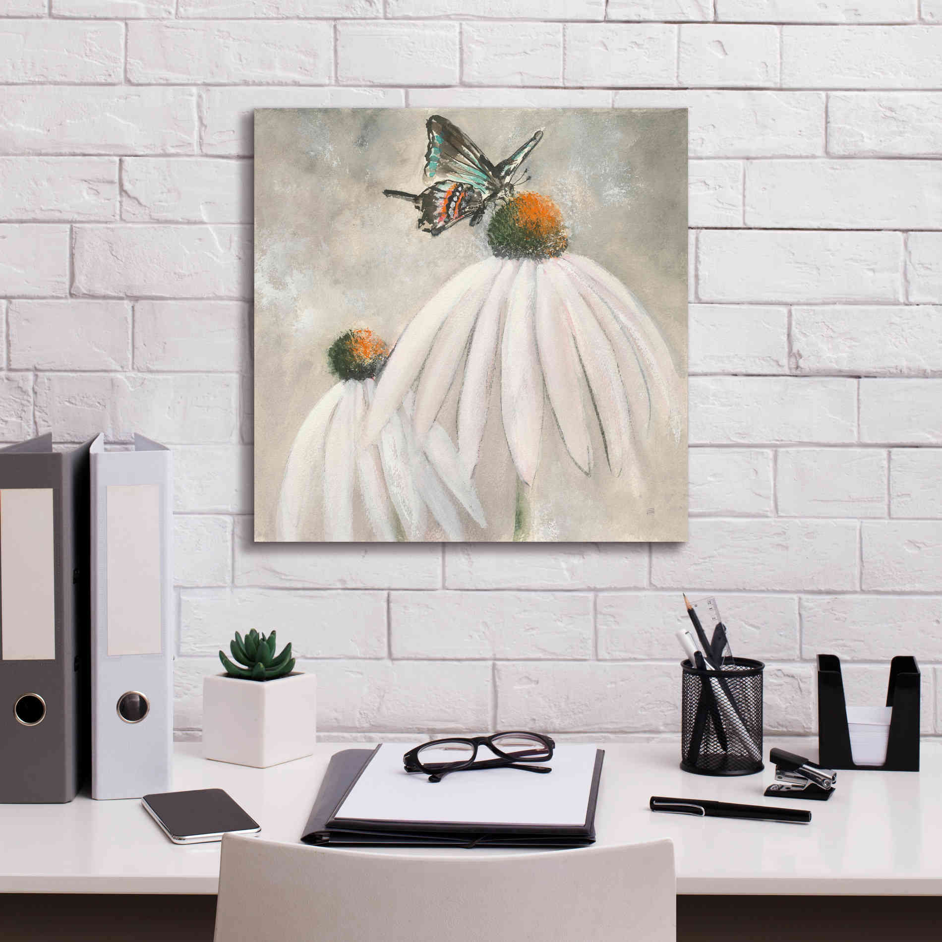 'Butterflies Are Free I' by Chris Paschke, Giclee Canvas Wall Art,18 x 18