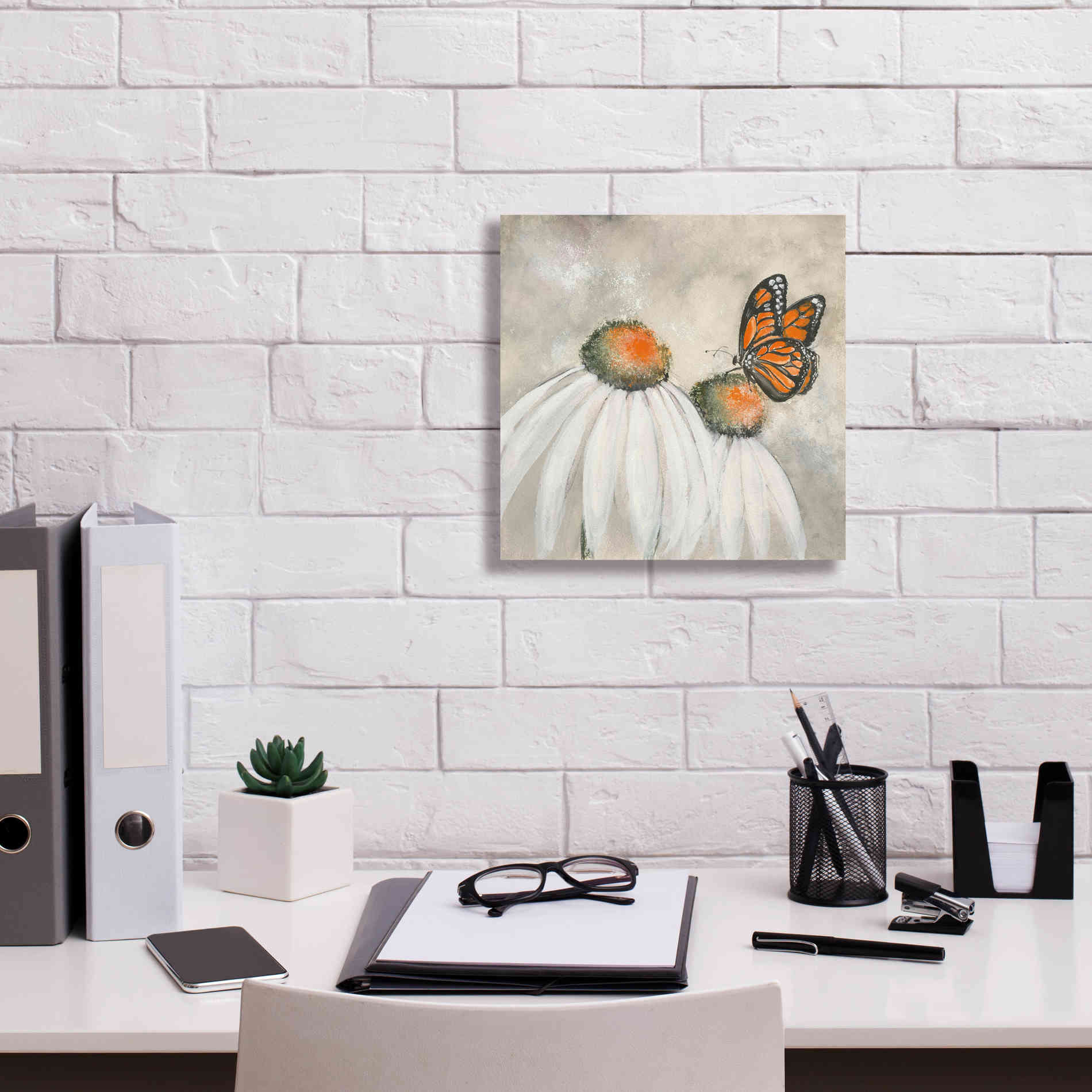 'Butterflies Are Free II' by Chris Paschke, Giclee Canvas Wall Art,12 x 12