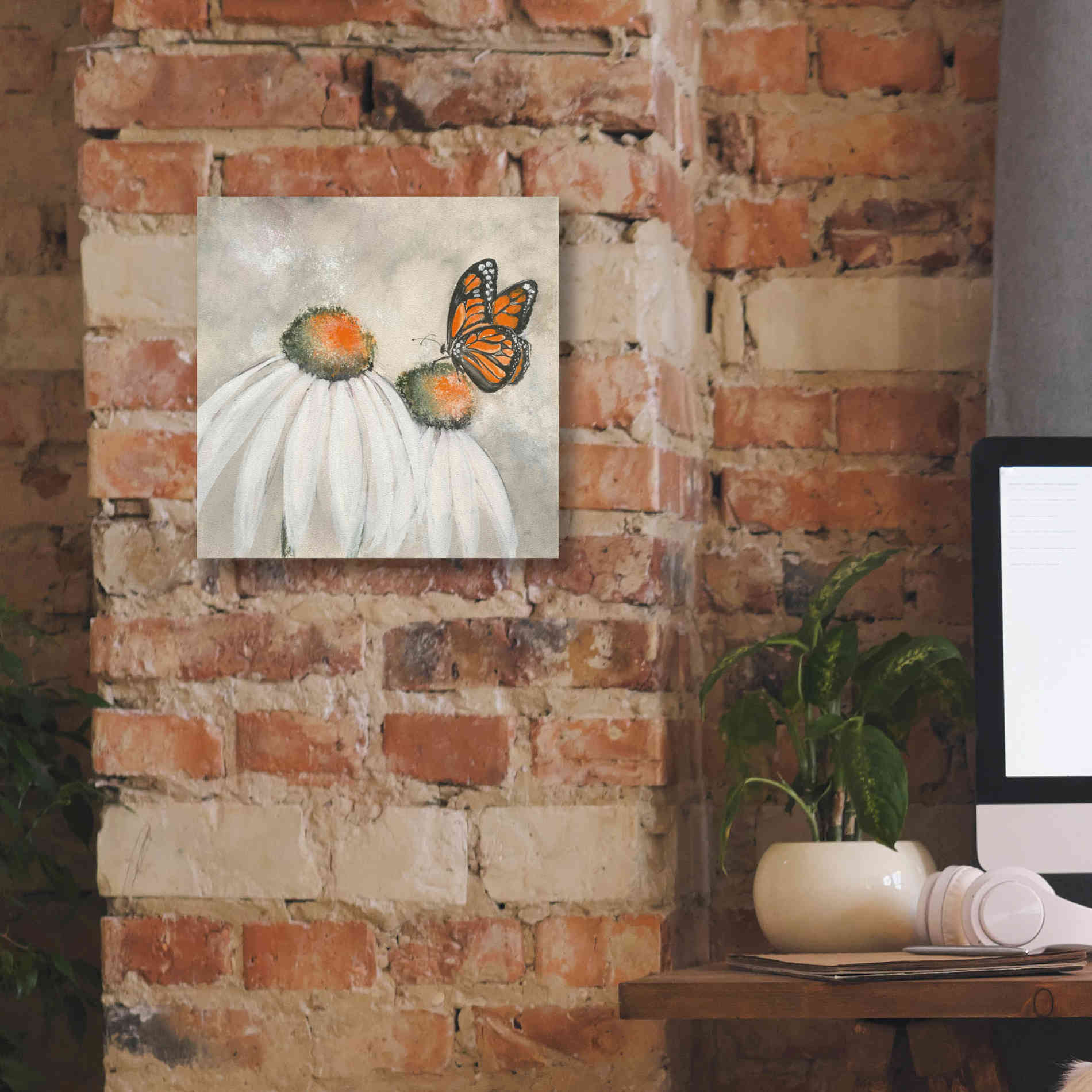 'Butterflies Are Free II' by Chris Paschke, Giclee Canvas Wall Art,12 x 12