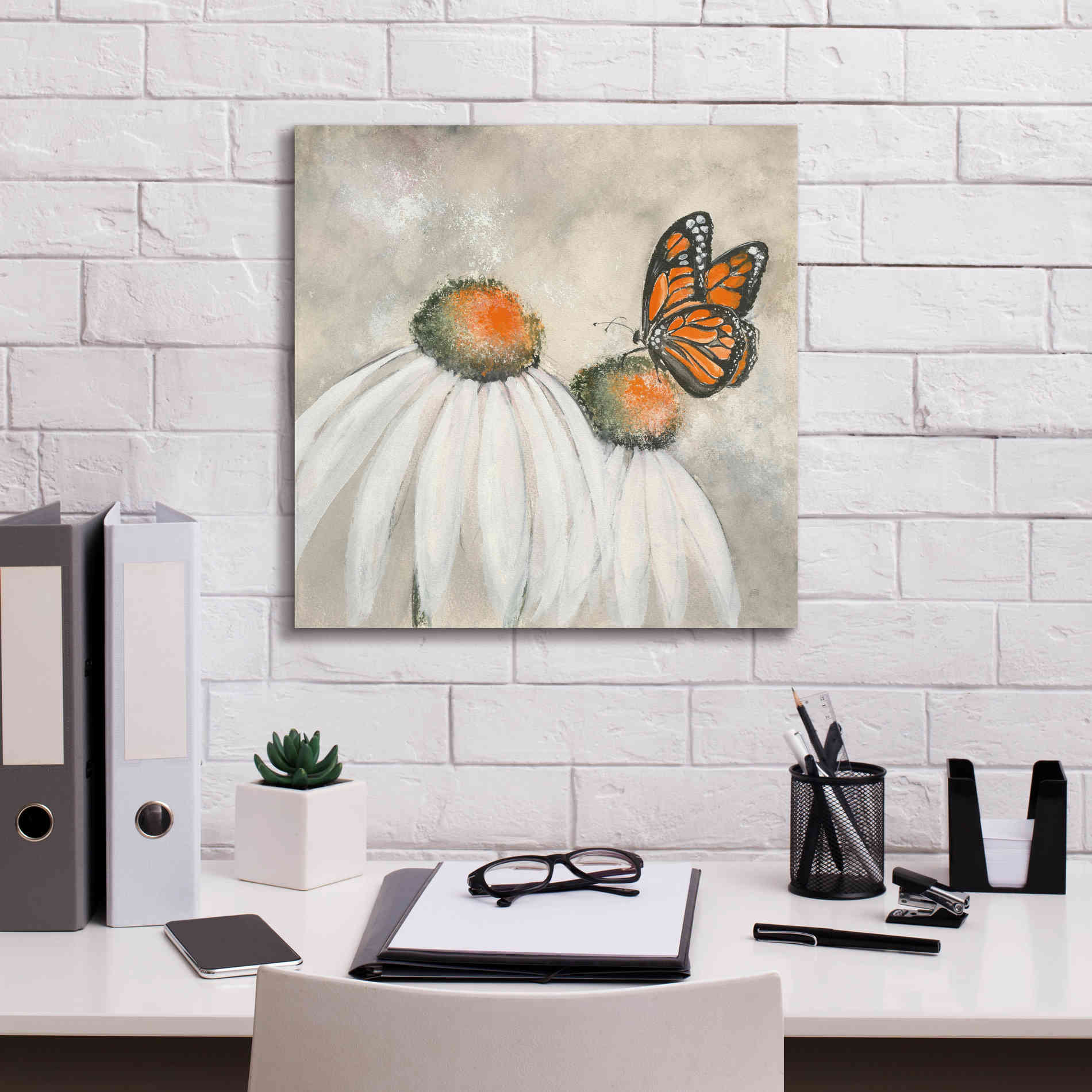 'Butterflies Are Free II' by Chris Paschke, Giclee Canvas Wall Art,18 x 18