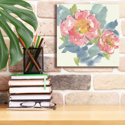 Image of 'Peony In The Pink I' by Chris Paschke, Giclee Canvas Wall Art,12 x 12