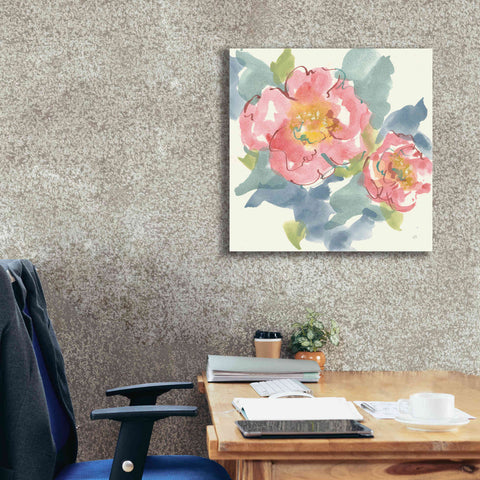 Image of 'Peony In The Pink I' by Chris Paschke, Giclee Canvas Wall Art,26 x 26