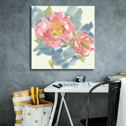 Image of 'Peony In The Pink I' by Chris Paschke, Giclee Canvas Wall Art,26 x 26