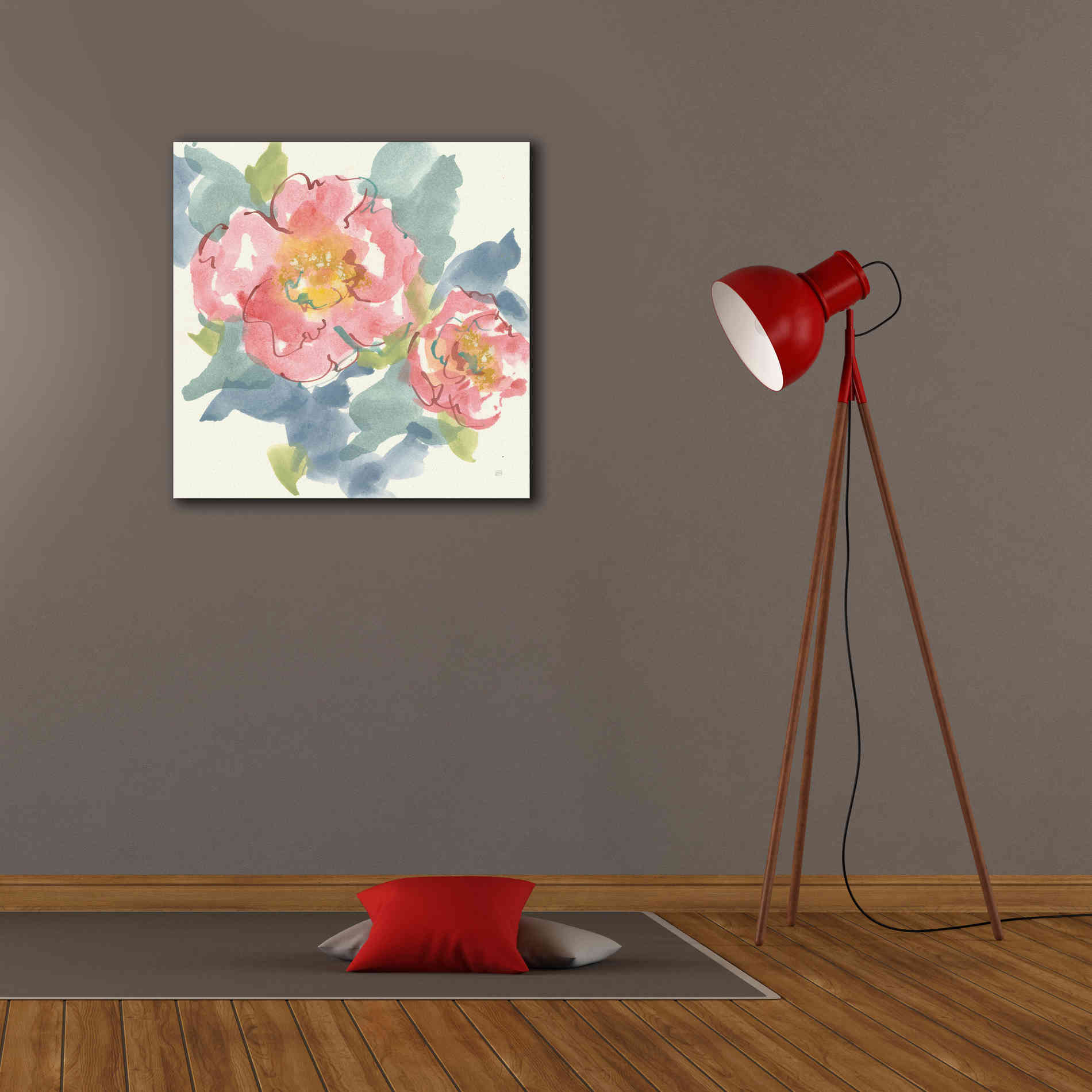 'Peony In The Pink I' by Chris Paschke, Giclee Canvas Wall Art,26 x 26