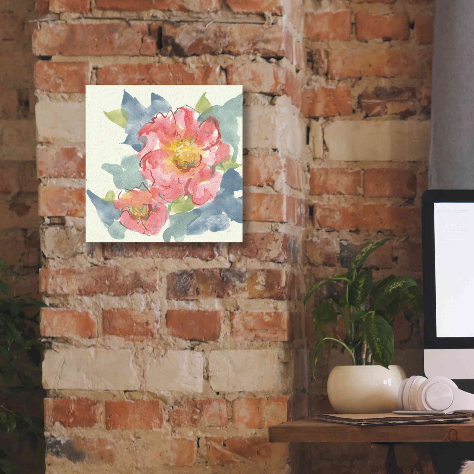 'Peony In The Pink II' by Chris Paschke, Giclee Canvas Wall Art,12 x 12