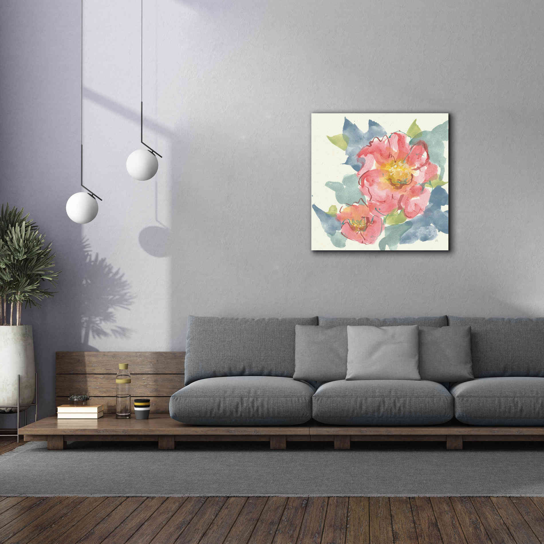 'Peony In The Pink II' by Chris Paschke, Giclee Canvas Wall Art,37 x 37