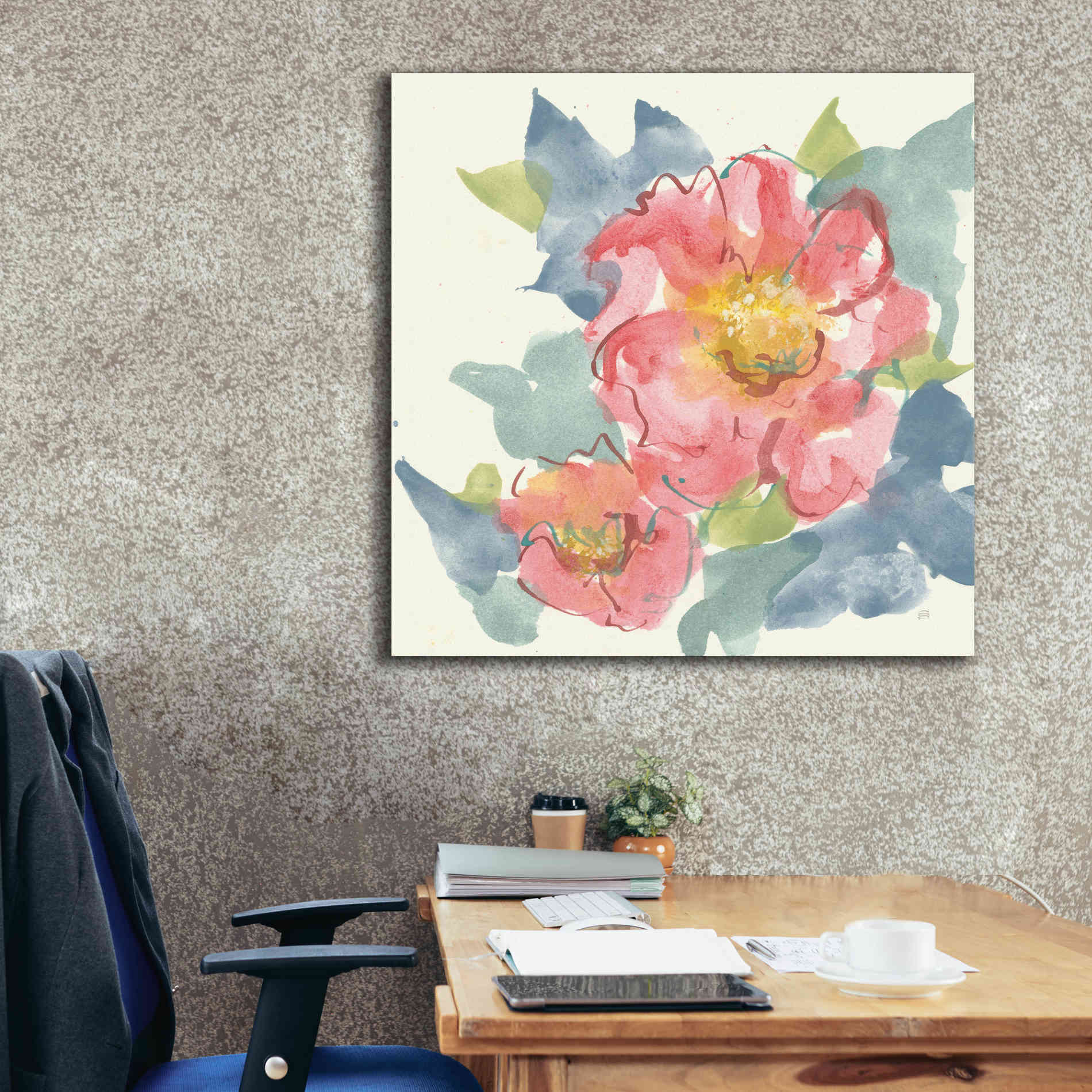 'Peony In The Pink II' by Chris Paschke, Giclee Canvas Wall Art,37 x 37