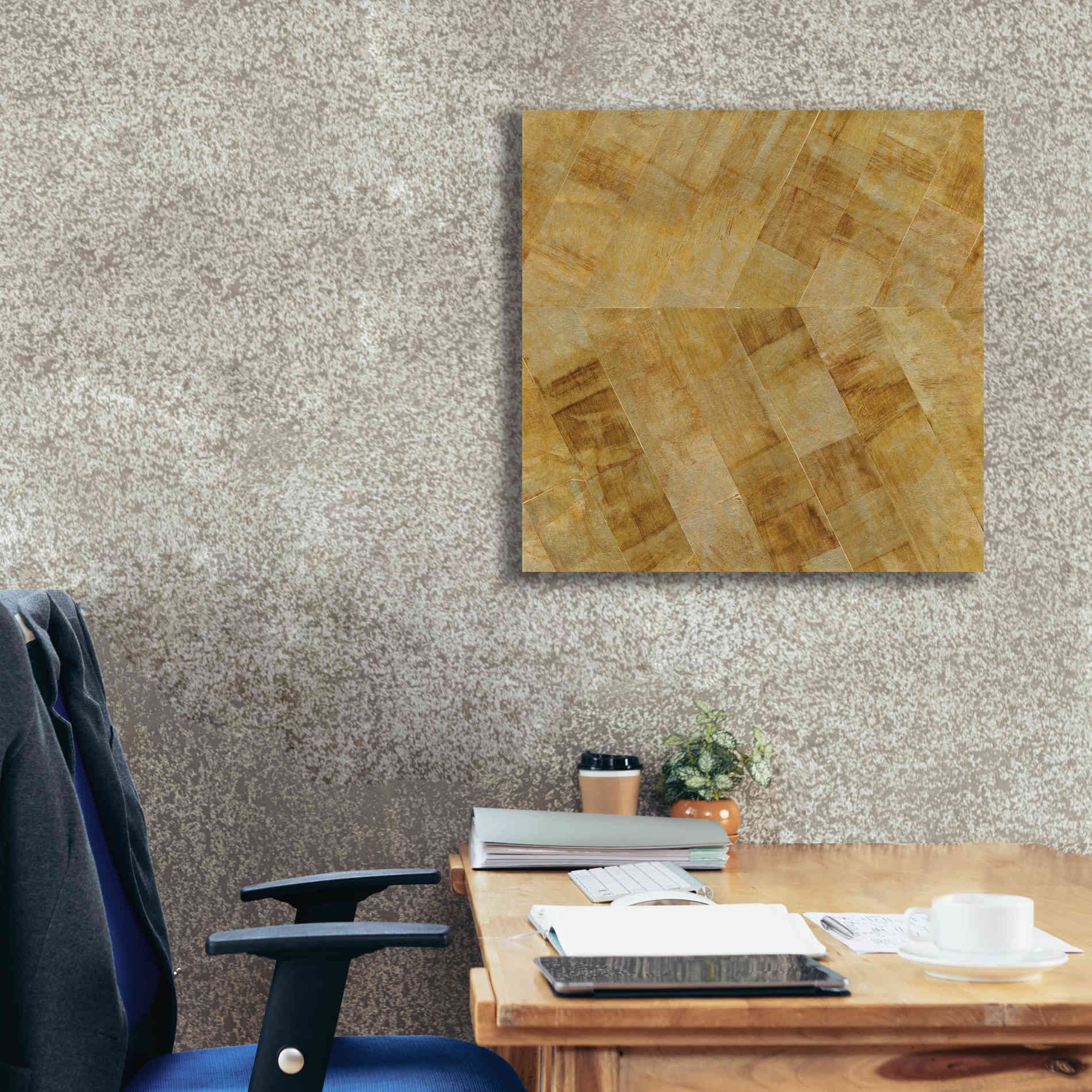 'Gilded Herringbone II' by Chris Paschke, Giclee Canvas Wall Art,26 x 26