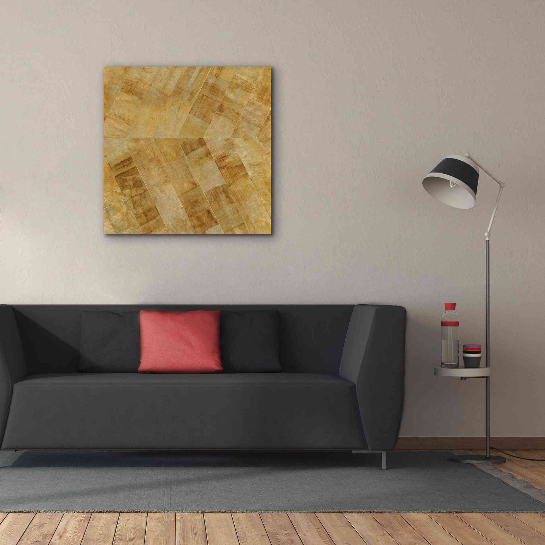 'Gilded Herringbone II' by Chris Paschke, Giclee Canvas Wall Art,37 x 37