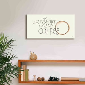 'Coffee Sayings I' by Chris Paschke, Giclee Canvas Wall Art,24 x 12