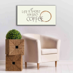 'Coffee Sayings I' by Chris Paschke, Giclee Canvas Wall Art,40 x 20
