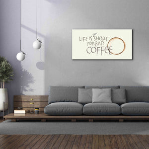 'Coffee Sayings I' by Chris Paschke, Giclee Canvas Wall Art,60 x 30