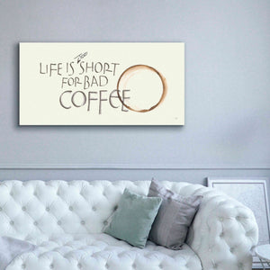 'Coffee Sayings I' by Chris Paschke, Giclee Canvas Wall Art,60 x 30