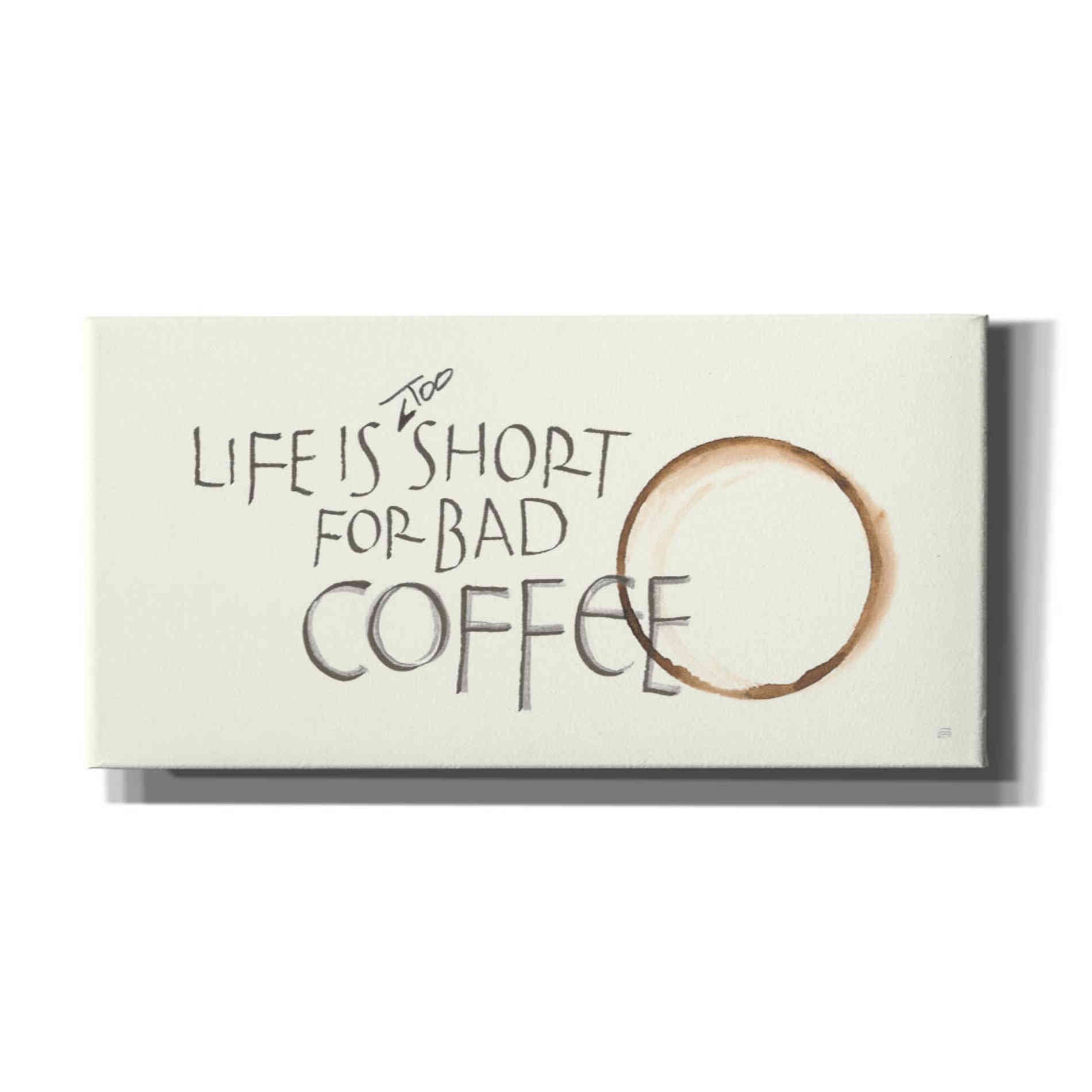 'Coffee Sayings I' by Chris Paschke, Giclee Canvas Wall Art