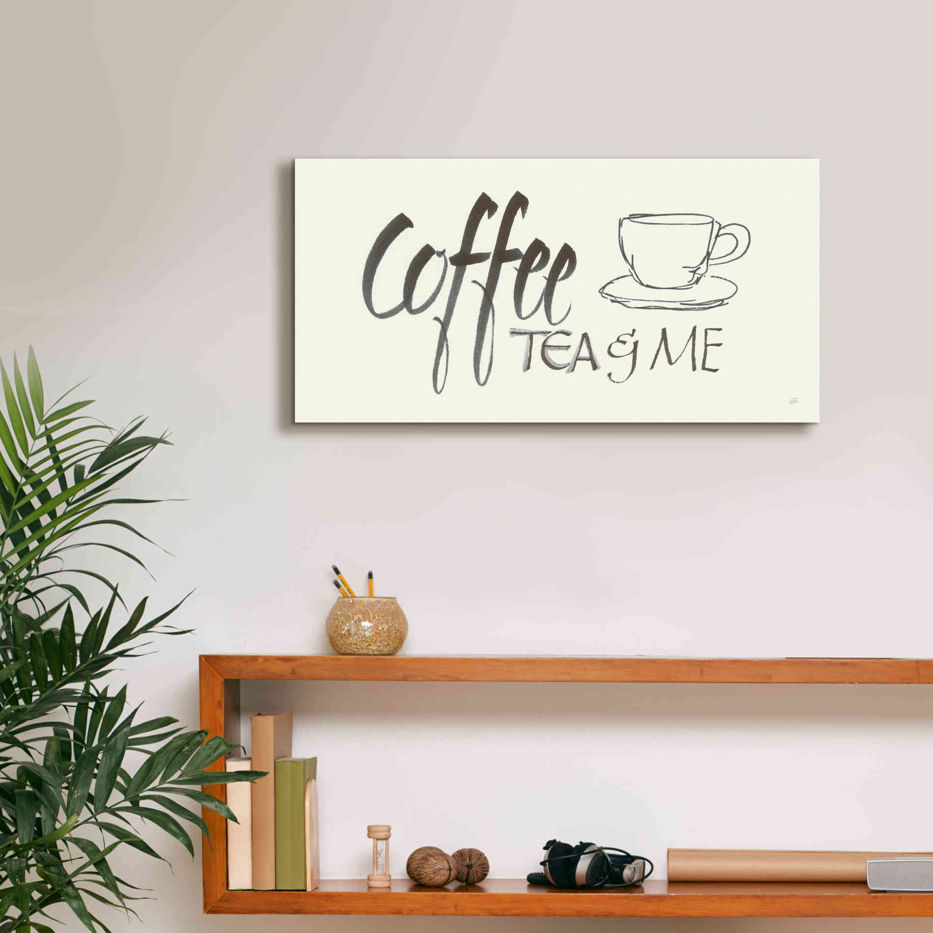 'Coffee Sayings II' by Chris Paschke, Giclee Canvas Wall Art,24 x 12