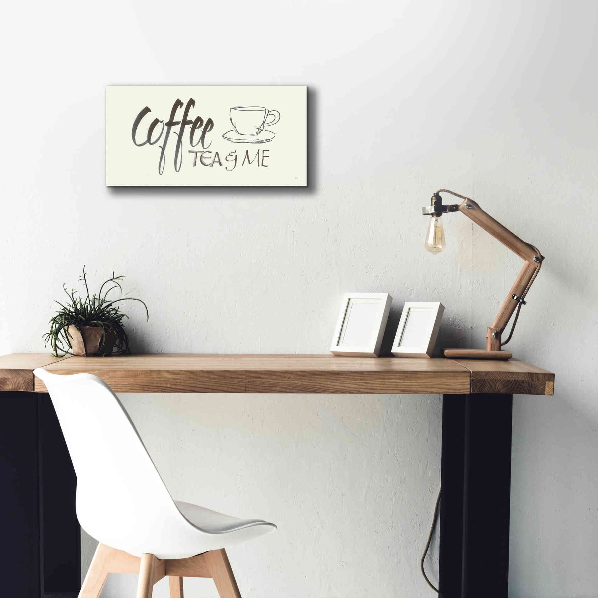 'Coffee Sayings II' by Chris Paschke, Giclee Canvas Wall Art,24 x 12