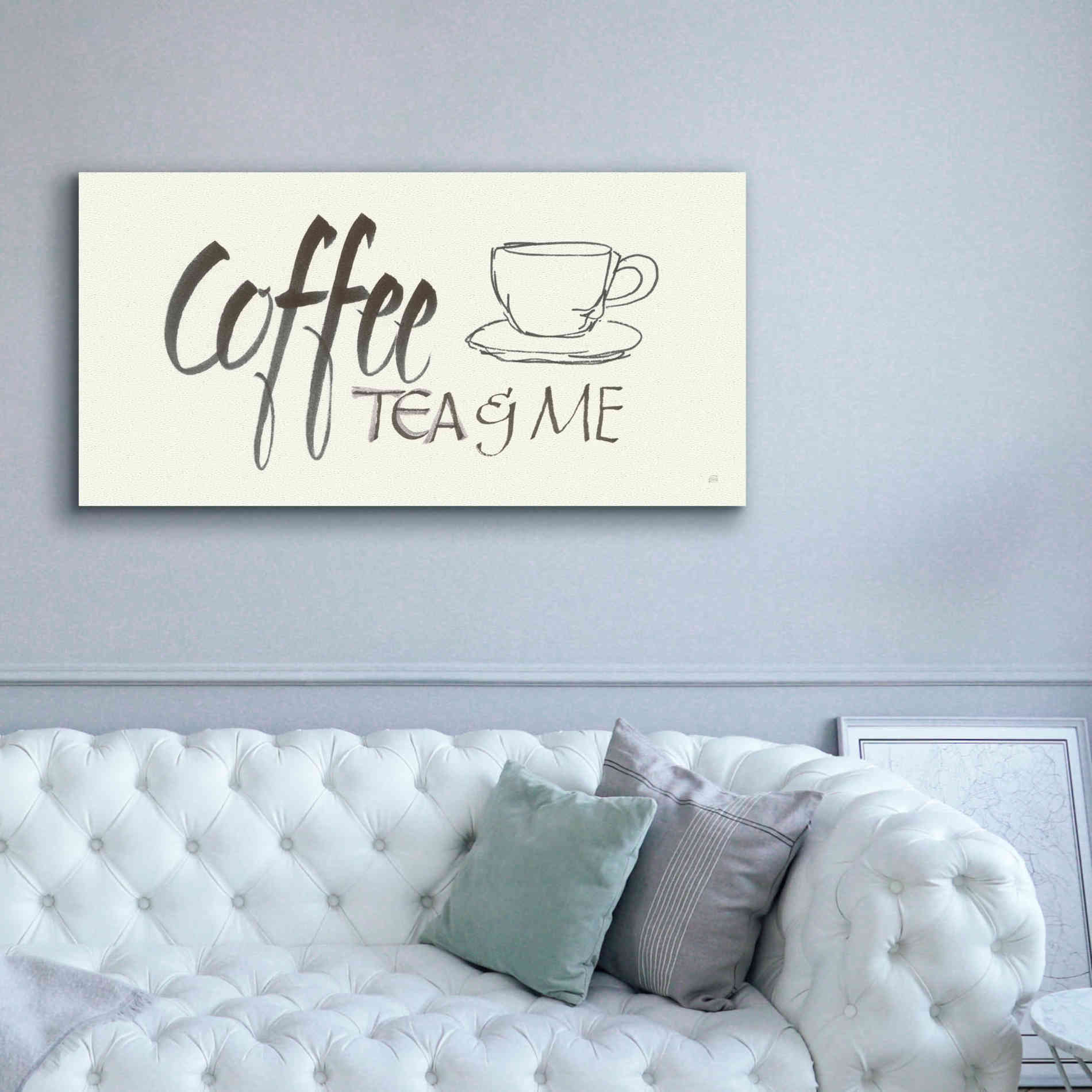 'Coffee Sayings II' by Chris Paschke, Giclee Canvas Wall Art,60 x 30