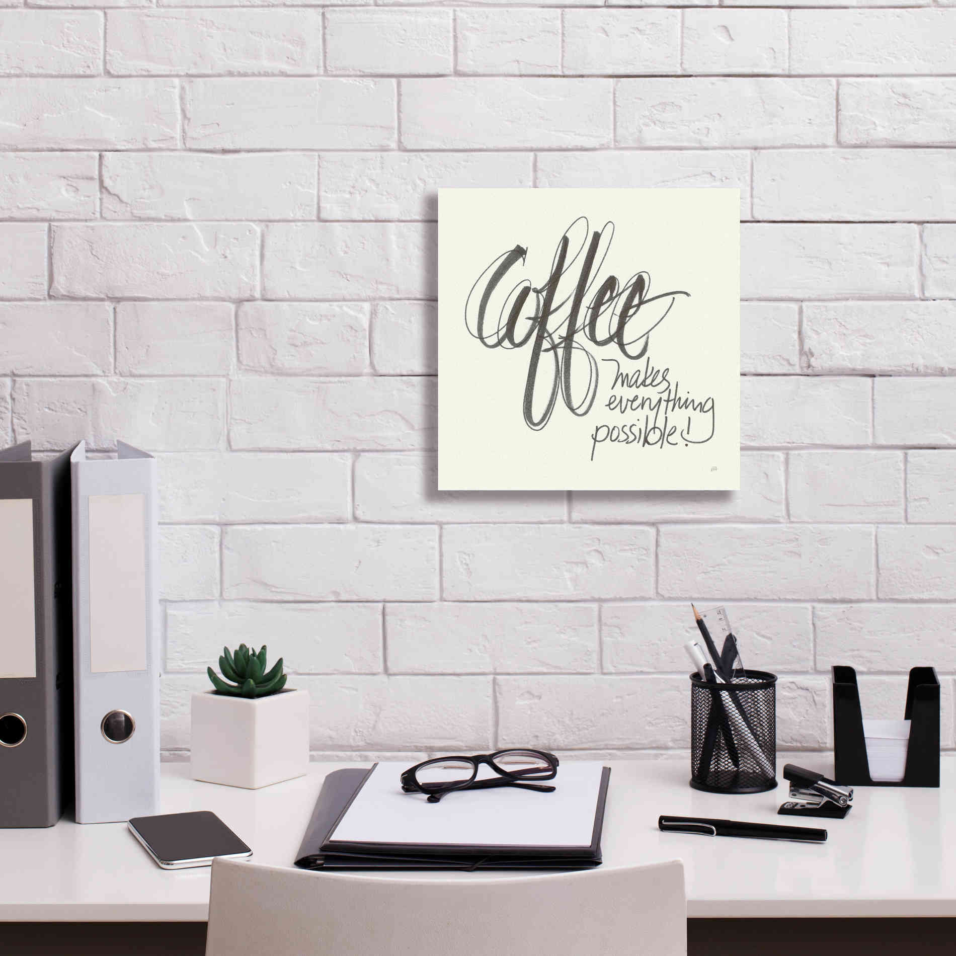 'Coffee Sayings IV' by Chris Paschke, Giclee Canvas Wall Art,12 x 12