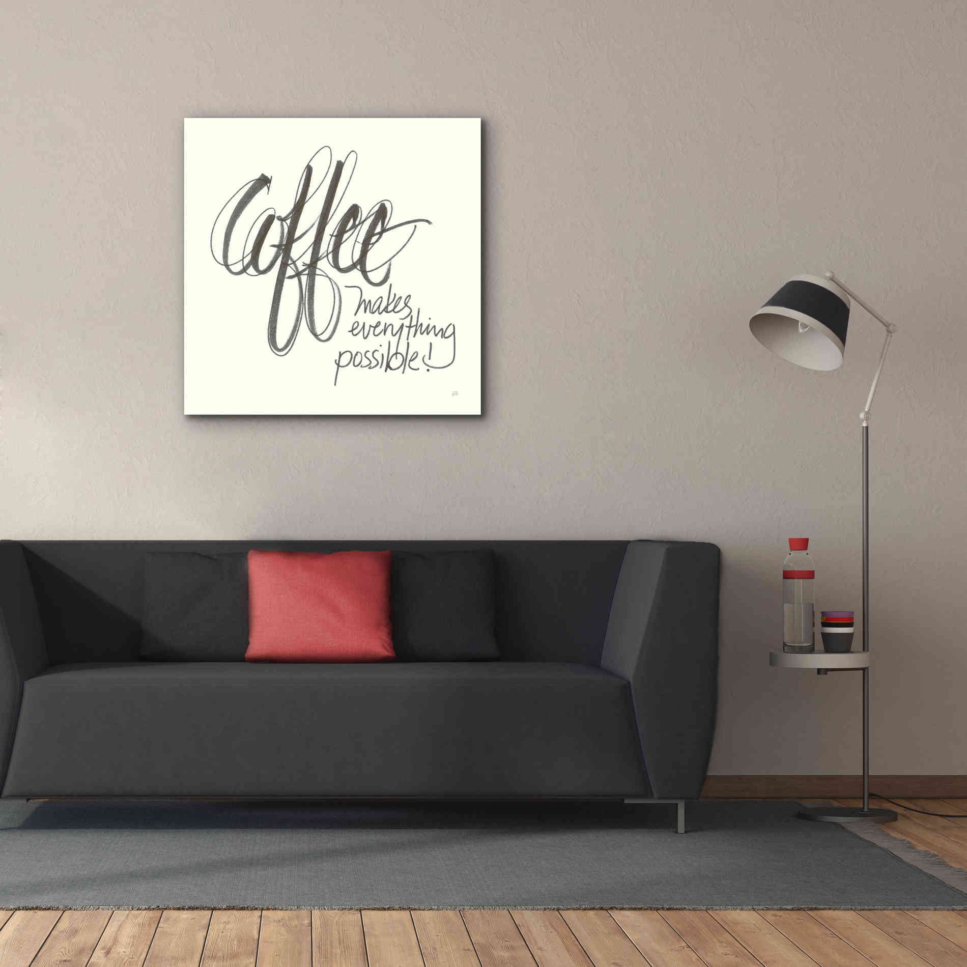 'Coffee Sayings IV' by Chris Paschke, Giclee Canvas Wall Art,37 x 37