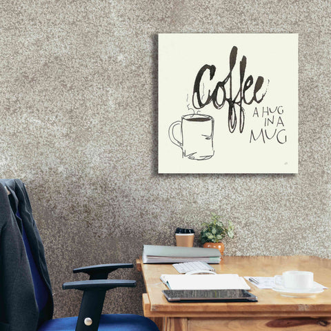 Image of 'Coffee Sayings V' by Chris Paschke, Giclee Canvas Wall Art,26 x 26