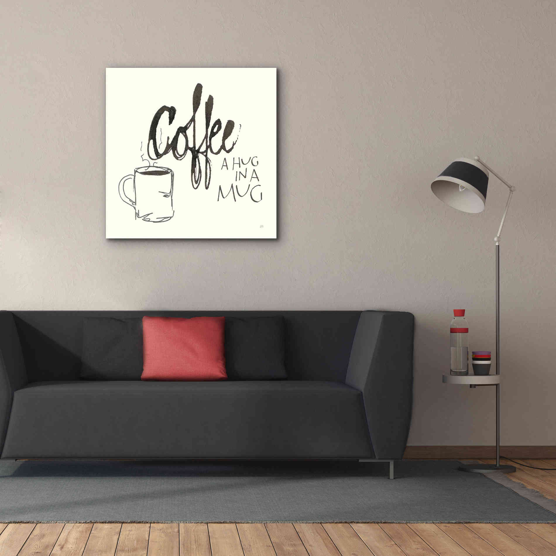 'Coffee Sayings V' by Chris Paschke, Giclee Canvas Wall Art,37 x 37