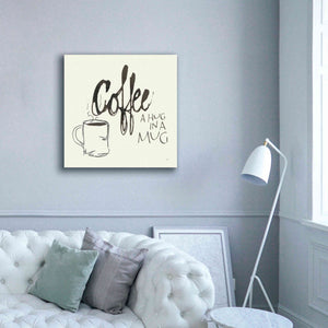 'Coffee Sayings V' by Chris Paschke, Giclee Canvas Wall Art,37 x 37