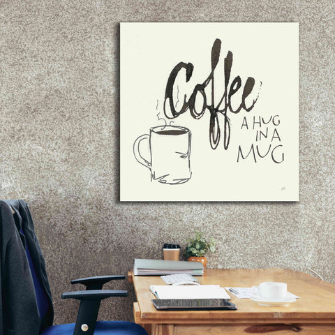 Image of 'Coffee Sayings V' by Chris Paschke, Giclee Canvas Wall Art,37 x 37