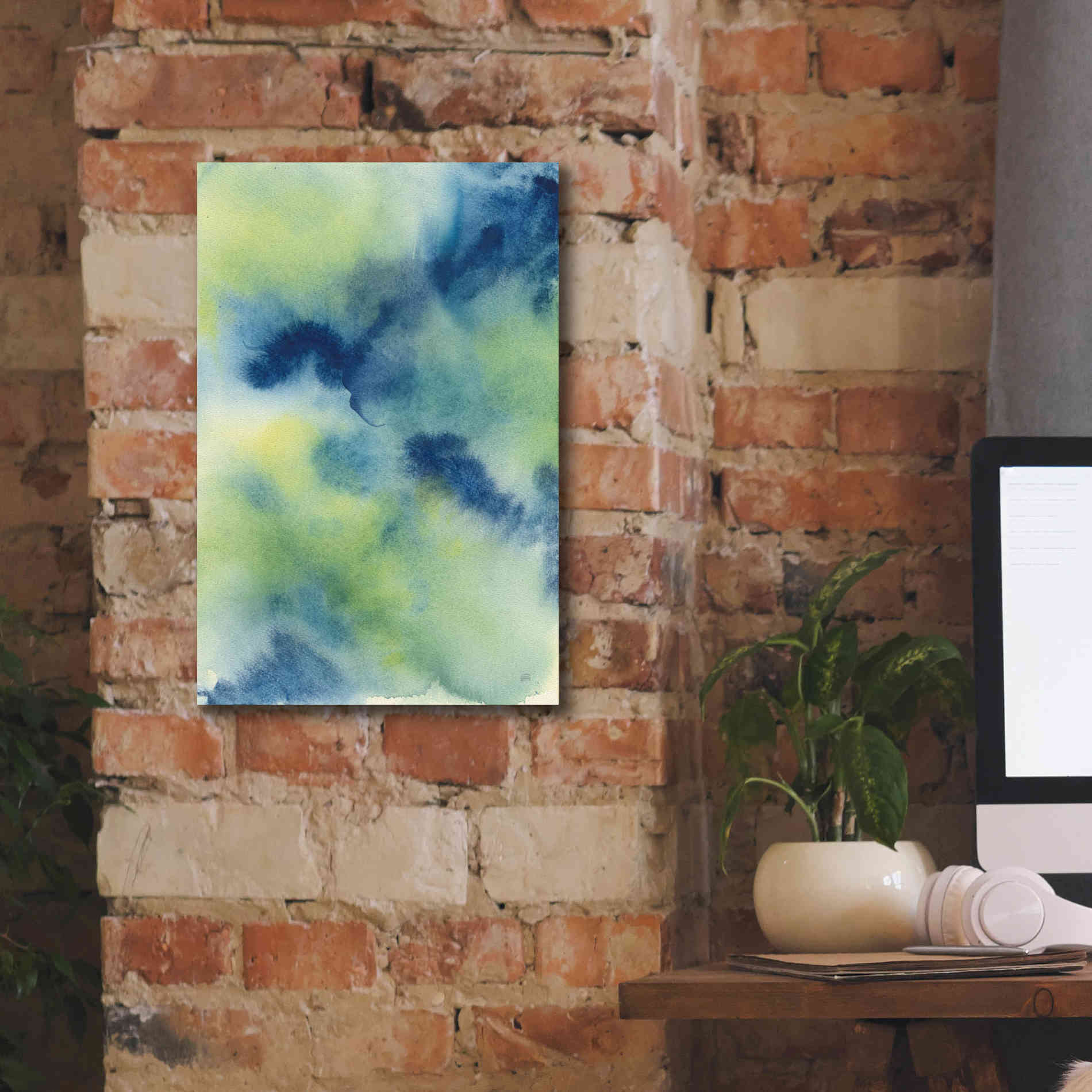 'Indigo Flow I' by Chris Paschke, Giclee Canvas Wall Art,12 x 18