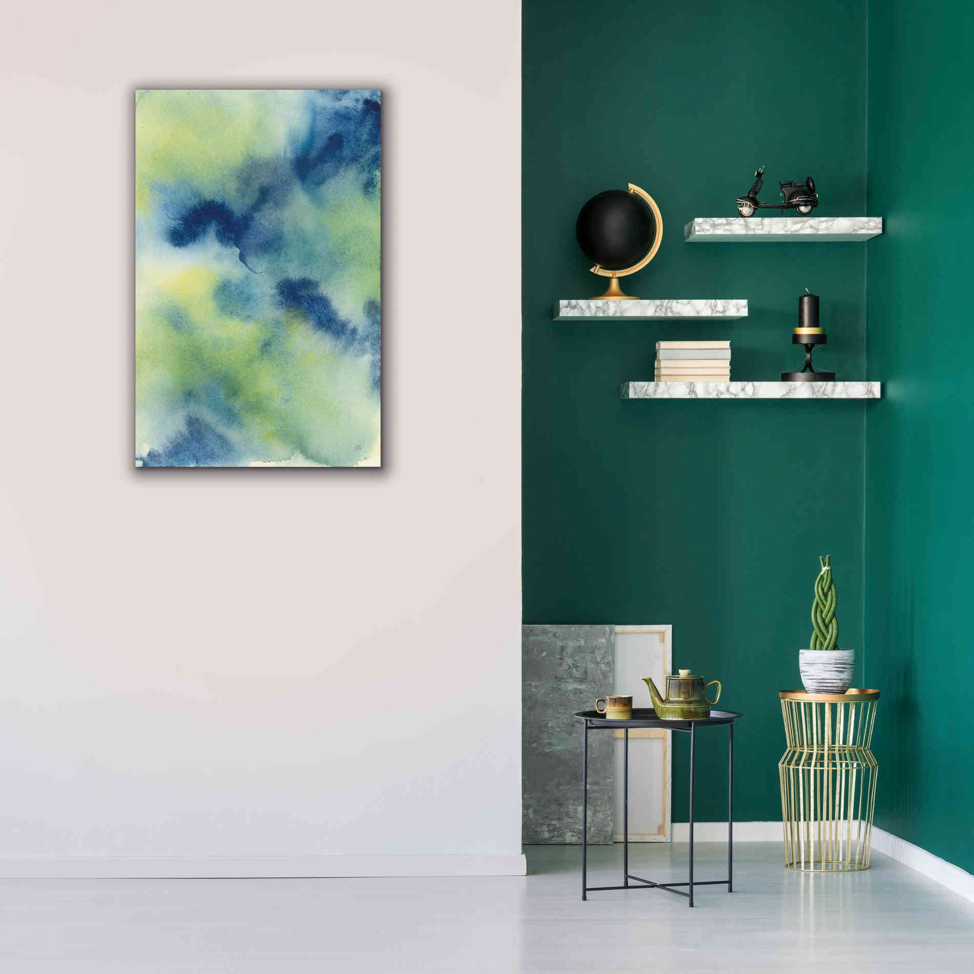 'Indigo Flow I' by Chris Paschke, Giclee Canvas Wall Art,26 x 40