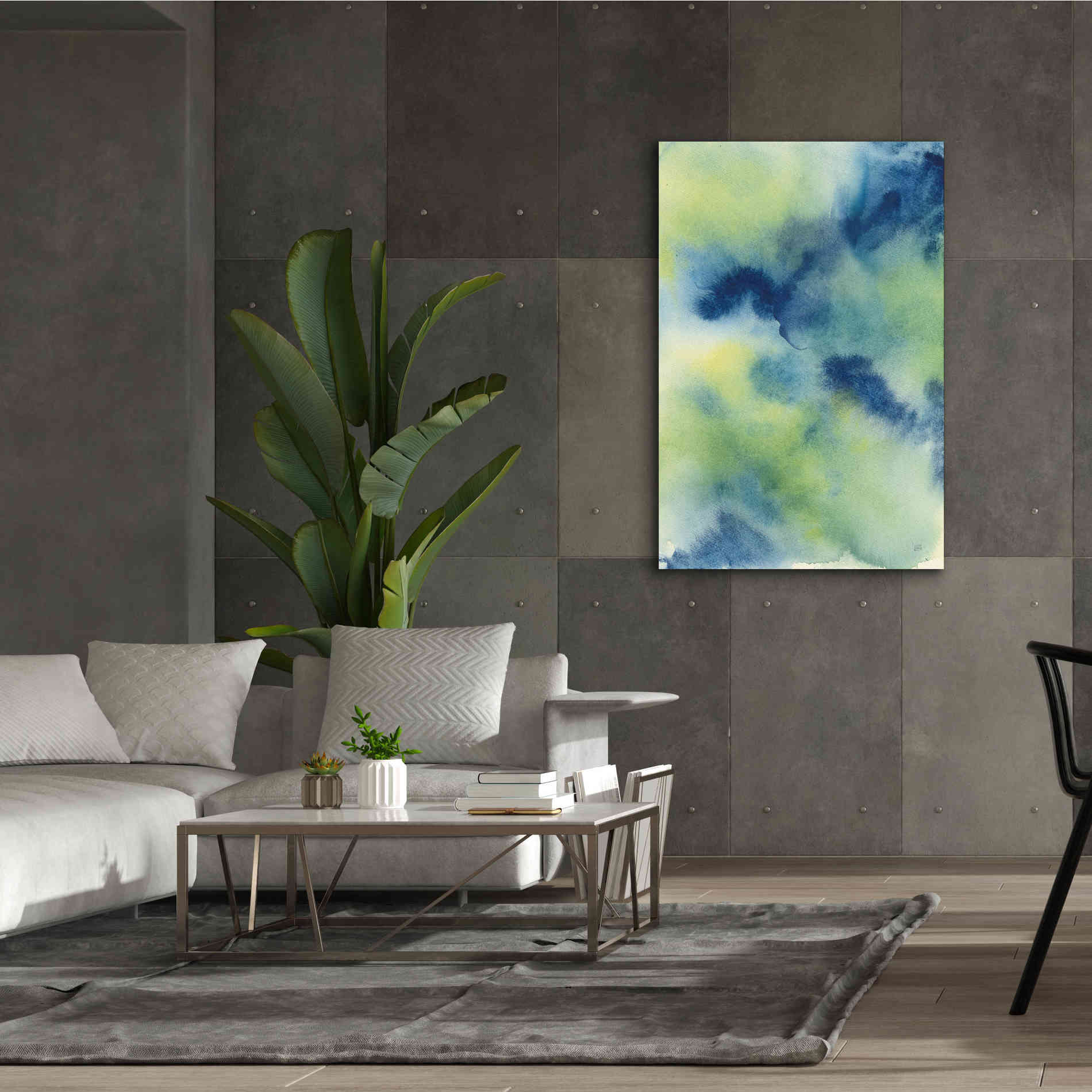 'Indigo Flow I' by Chris Paschke, Giclee Canvas Wall Art,40 x 60