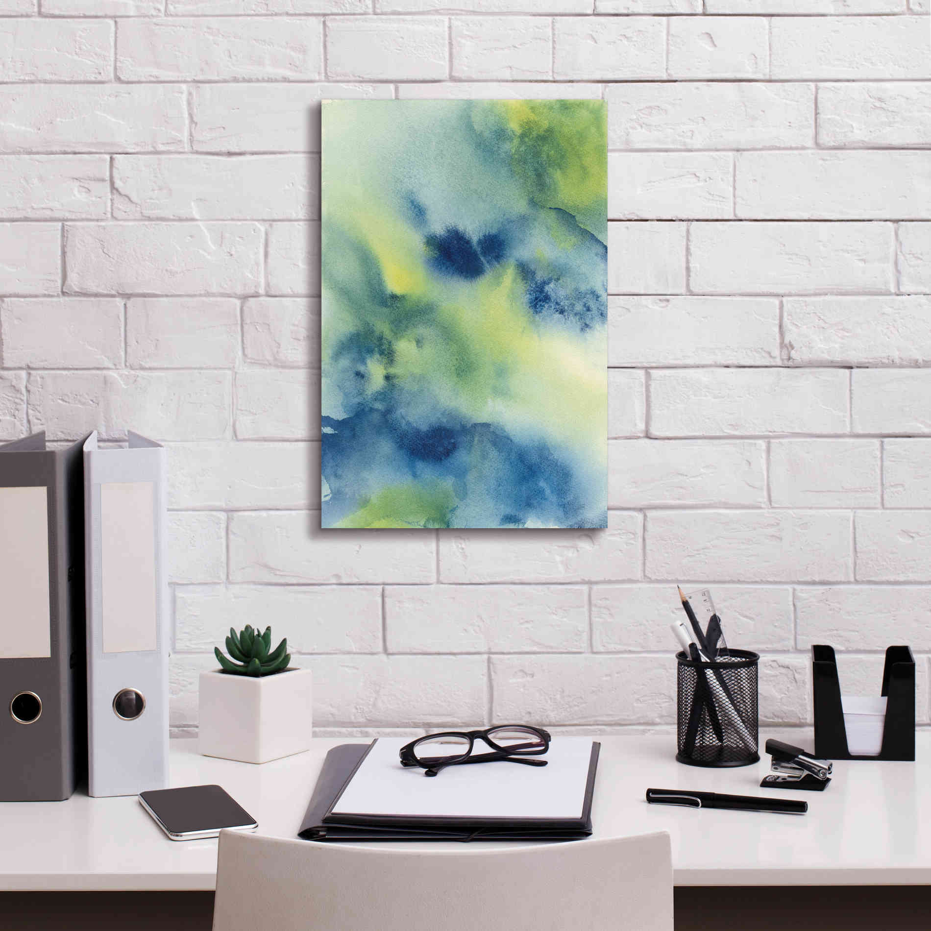 'Indigo Flow II' by Chris Paschke, Giclee Canvas Wall Art,12 x 18