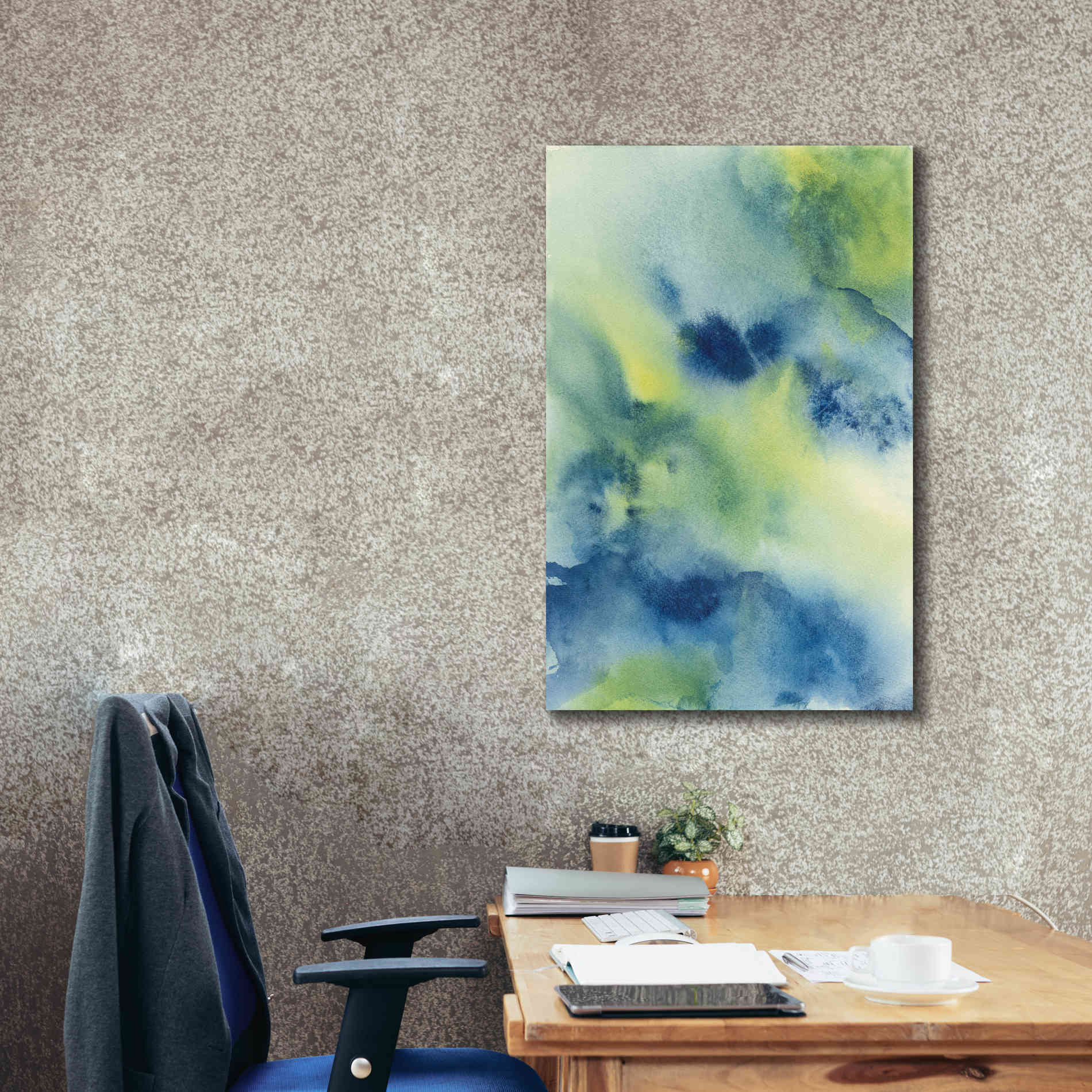 'Indigo Flow II' by Chris Paschke, Giclee Canvas Wall Art,26 x 40